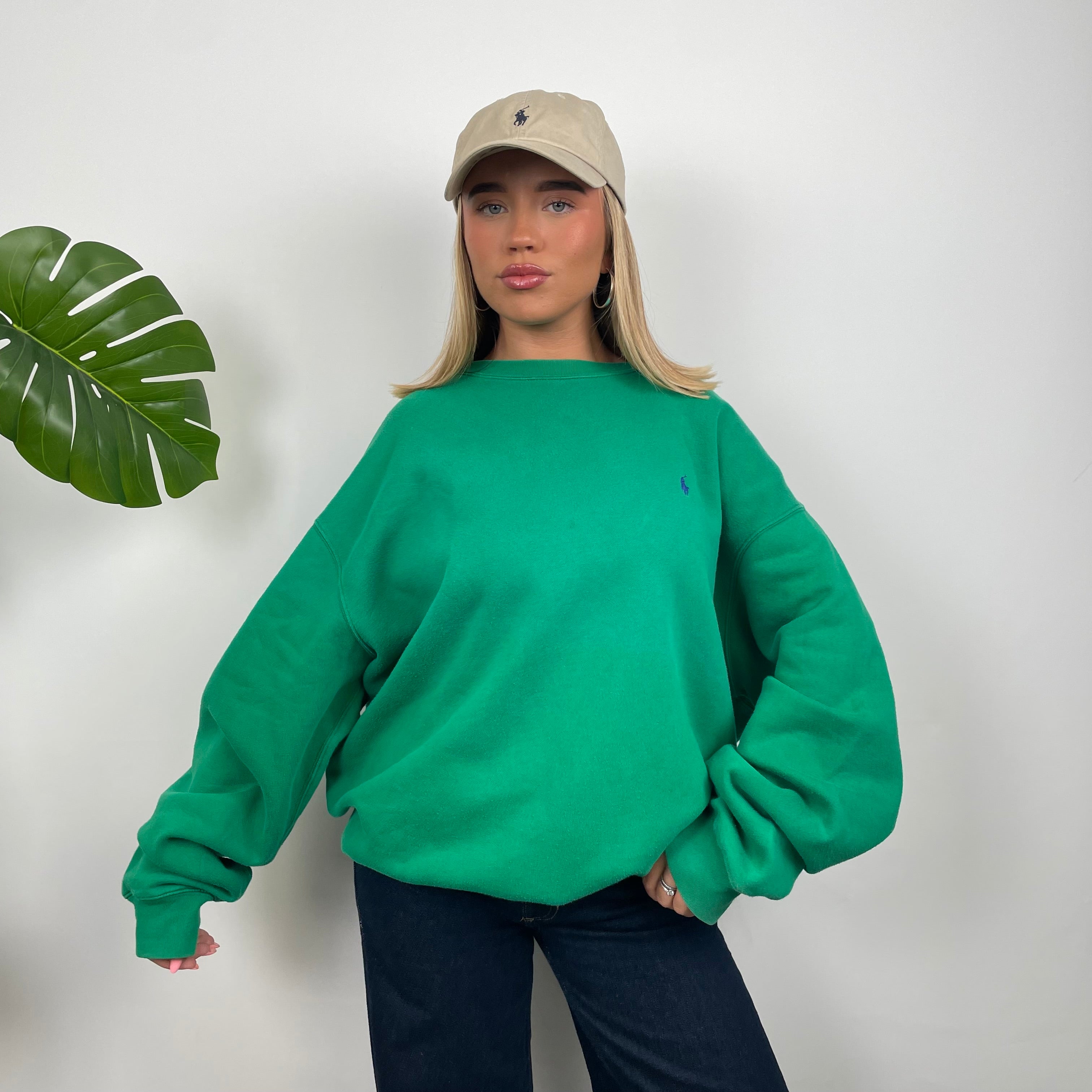 Polo Ralph Lauren Green Embroidered Logo Sweatshirt (XL)