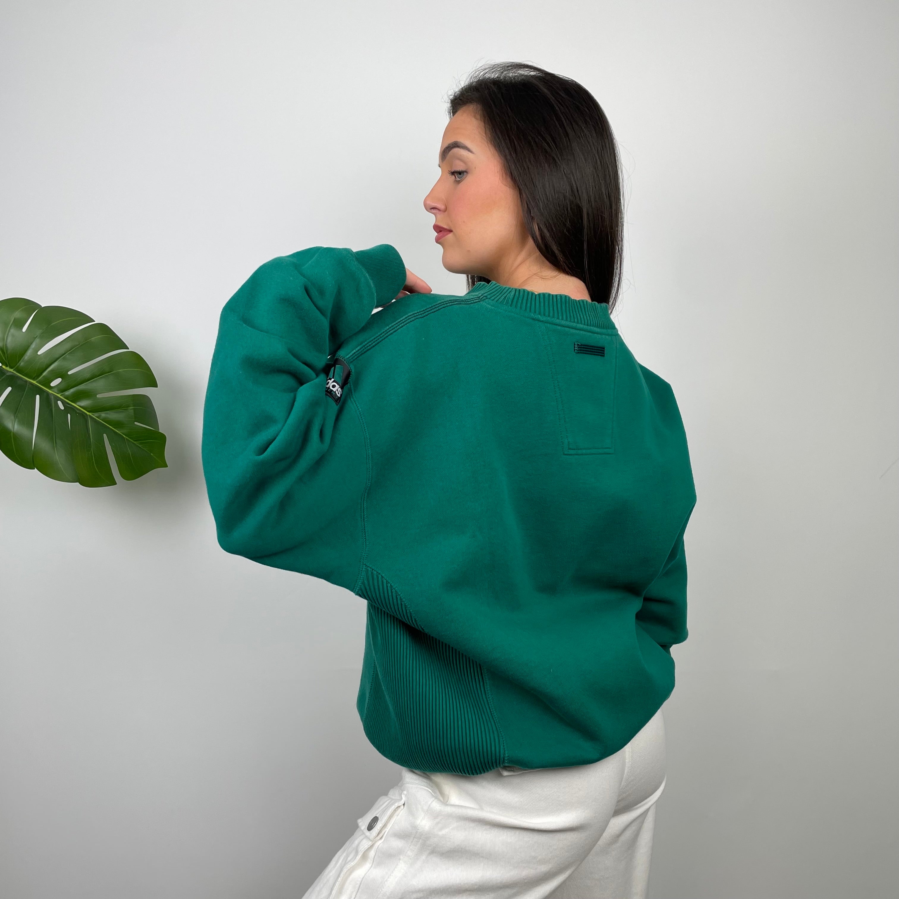 Adidas Equipment Green Embroidered Spell Out Sweatshirt (L)