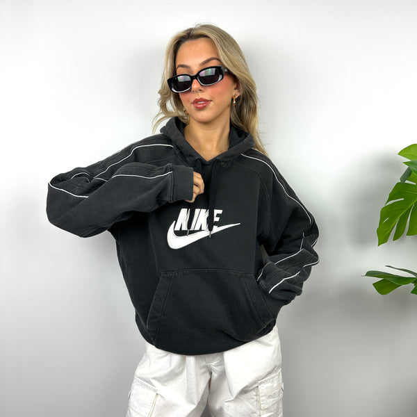 Nike Black Embroidered Spell Out Hoodie (L)