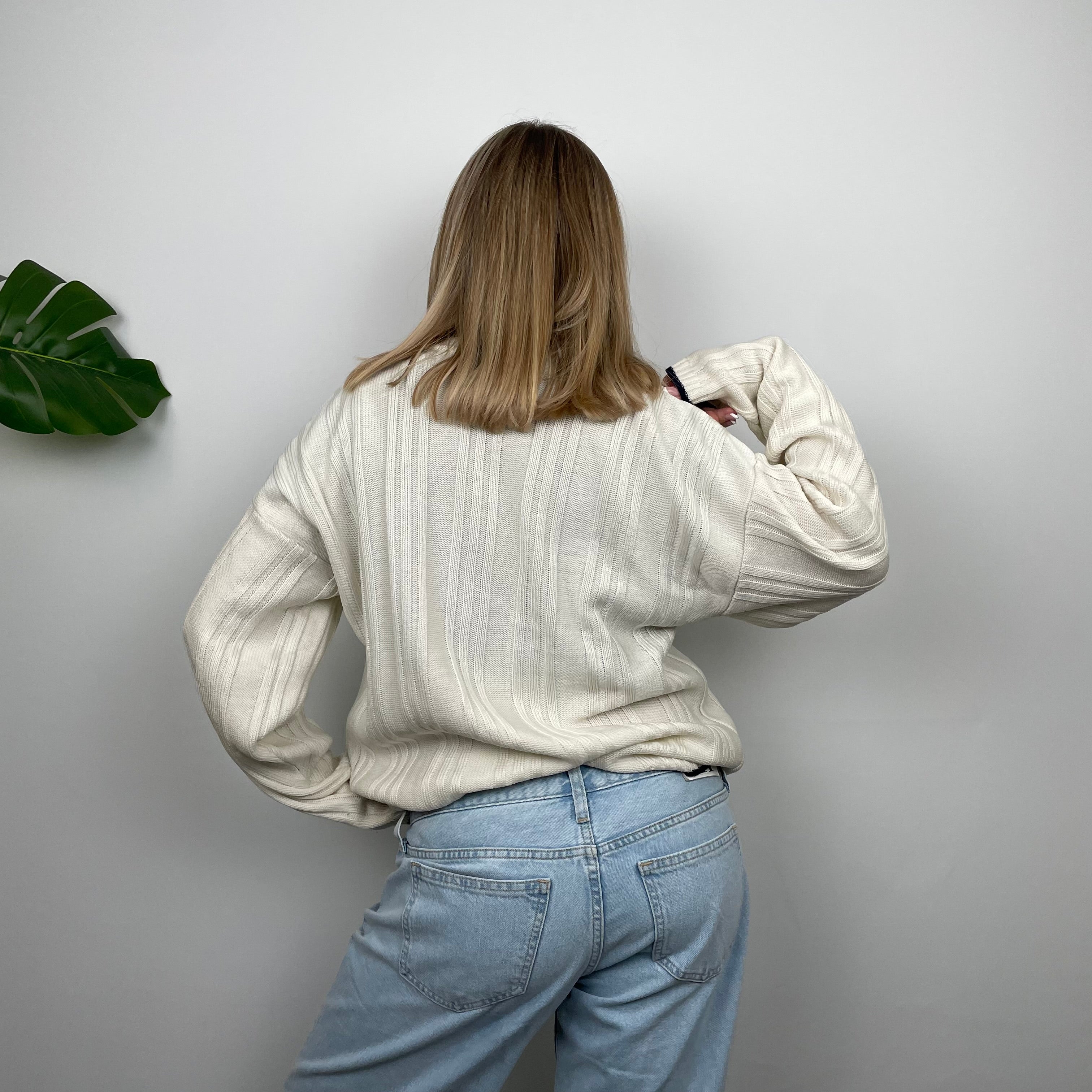 Diesel Cream Spell Out Knitted Sweater (M)