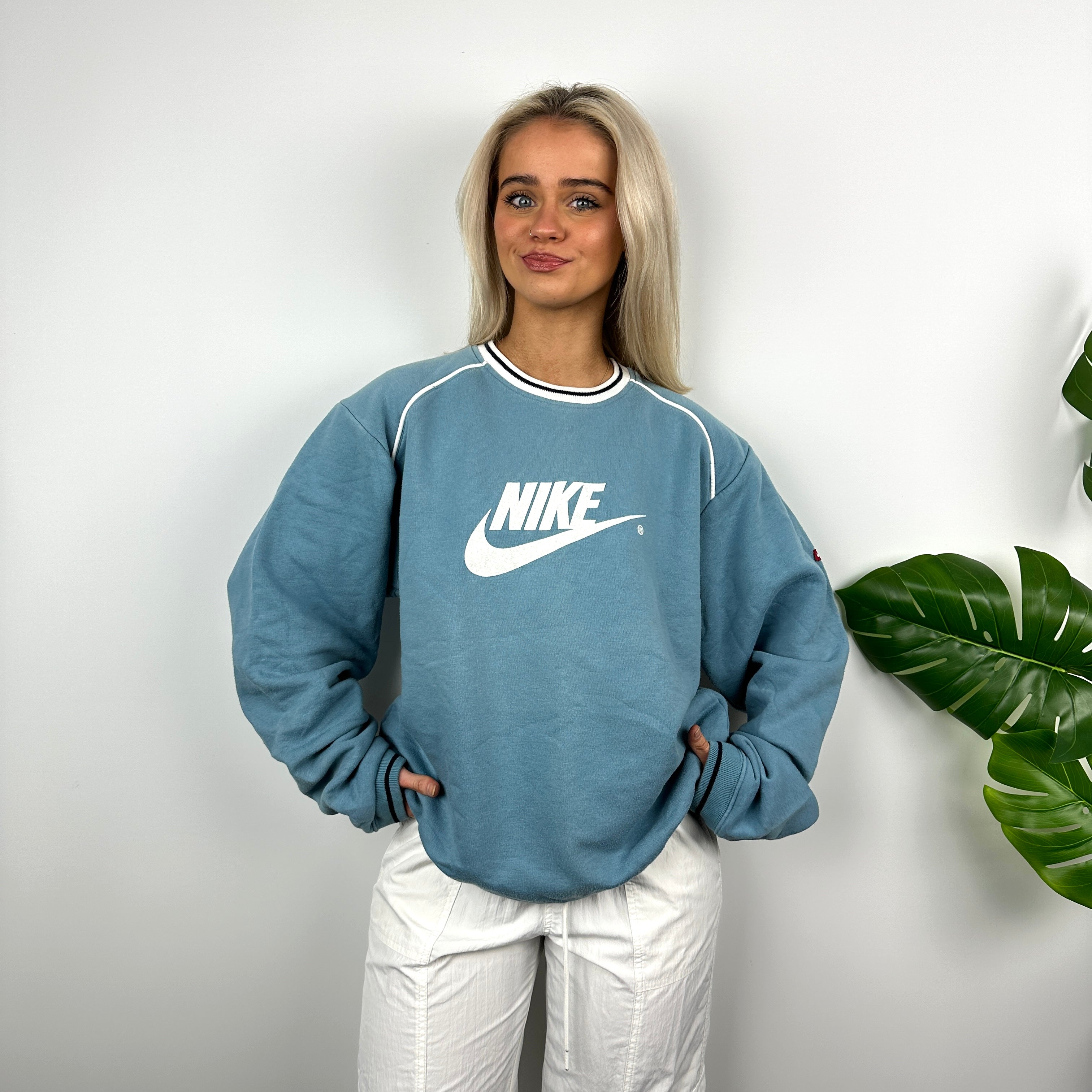 Nike Baby Blue Spell Out Sweatshirt (M)