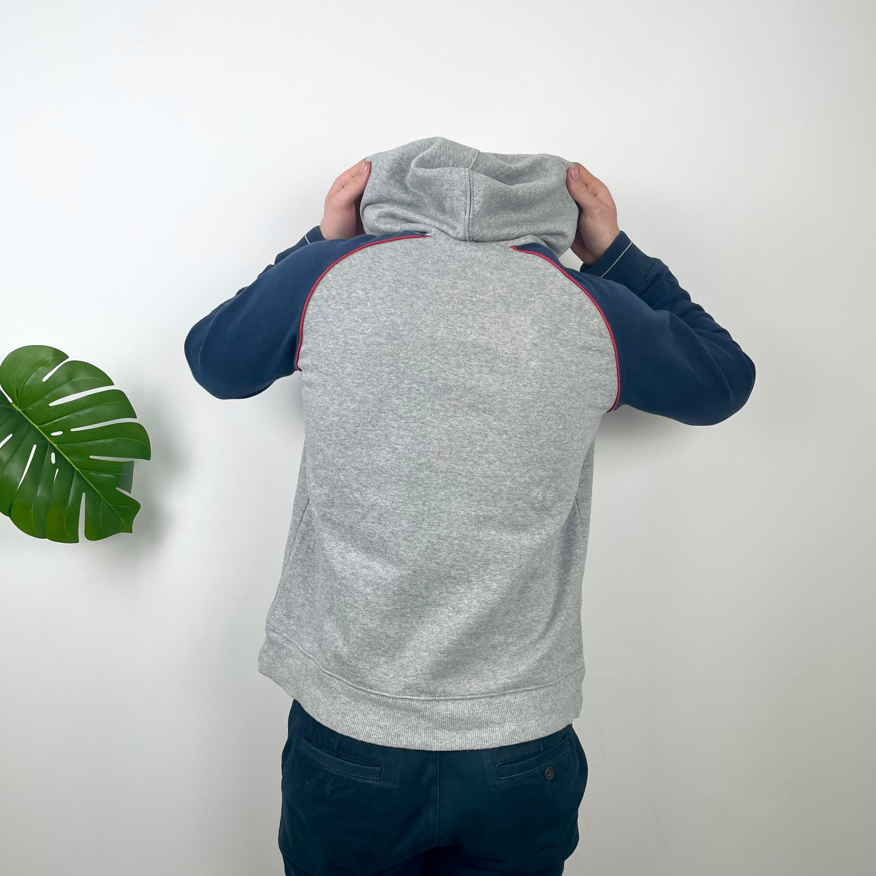 Nike Grey Embroidered Spell Out Hoodie (M)