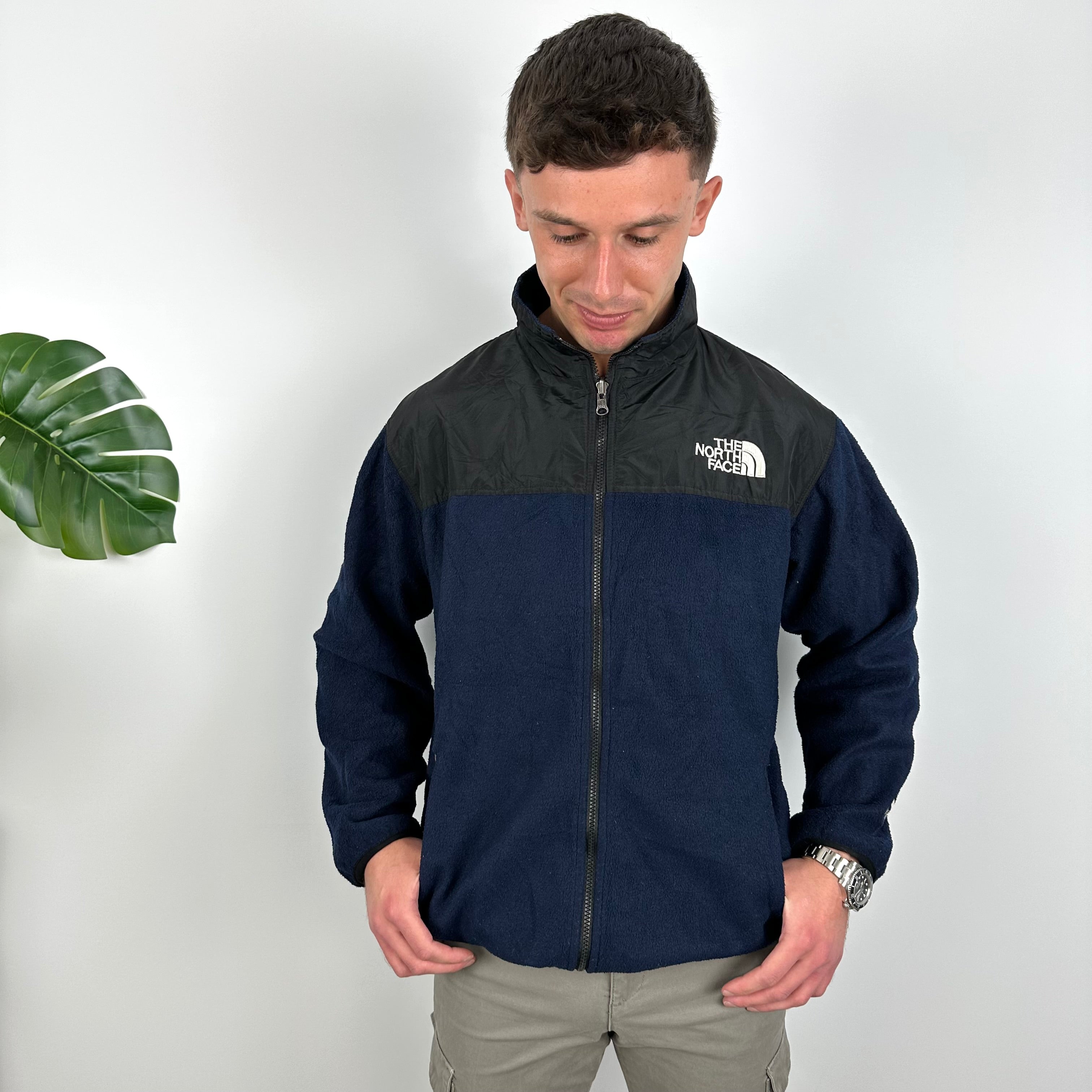 The North Face Navy Denali Teddy Bear Fleece Zip Up Jacket (L)