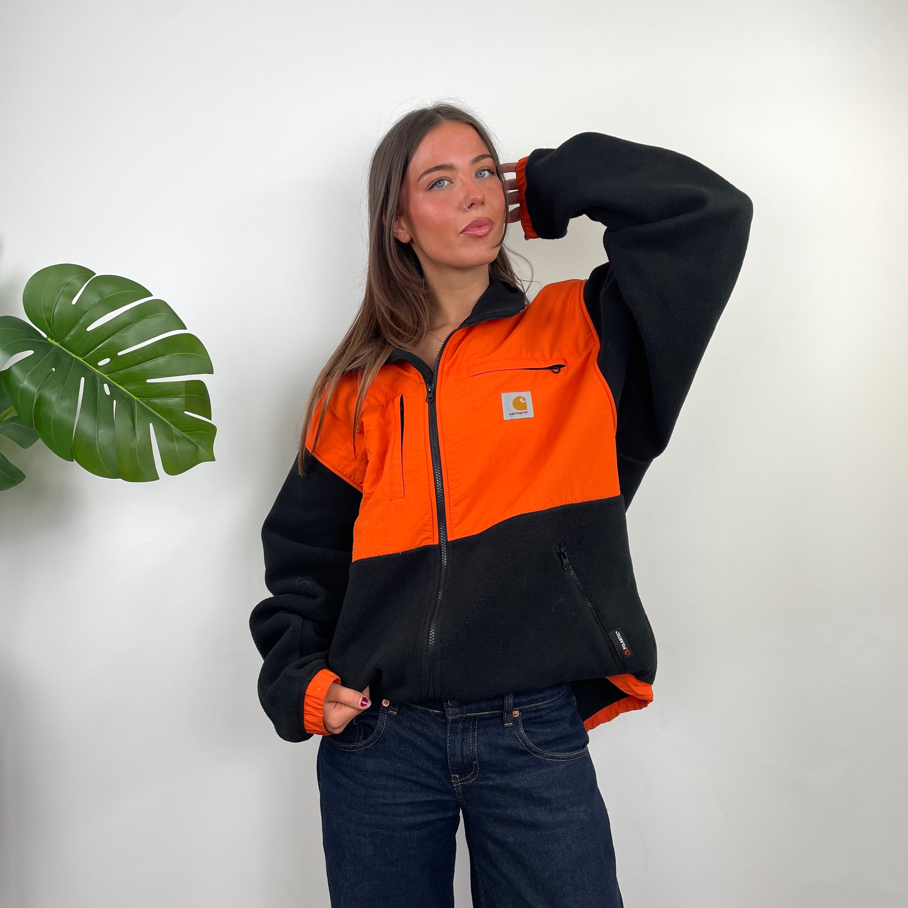 Carhartt Black Teddy Bear Sherpa Fleece Zip Up Jacket (XL)
