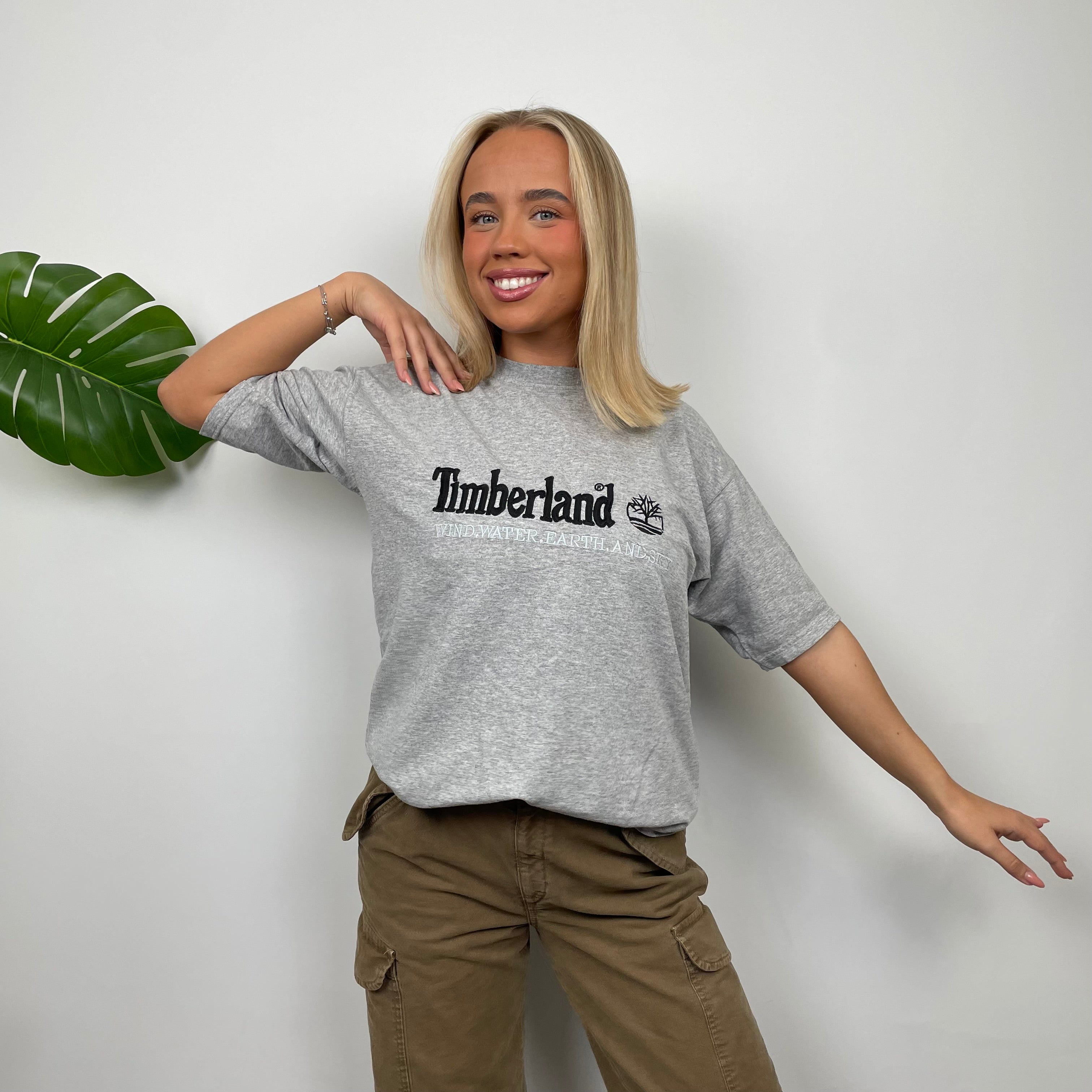 Timberland Grey Spell Out T Shirt (S)