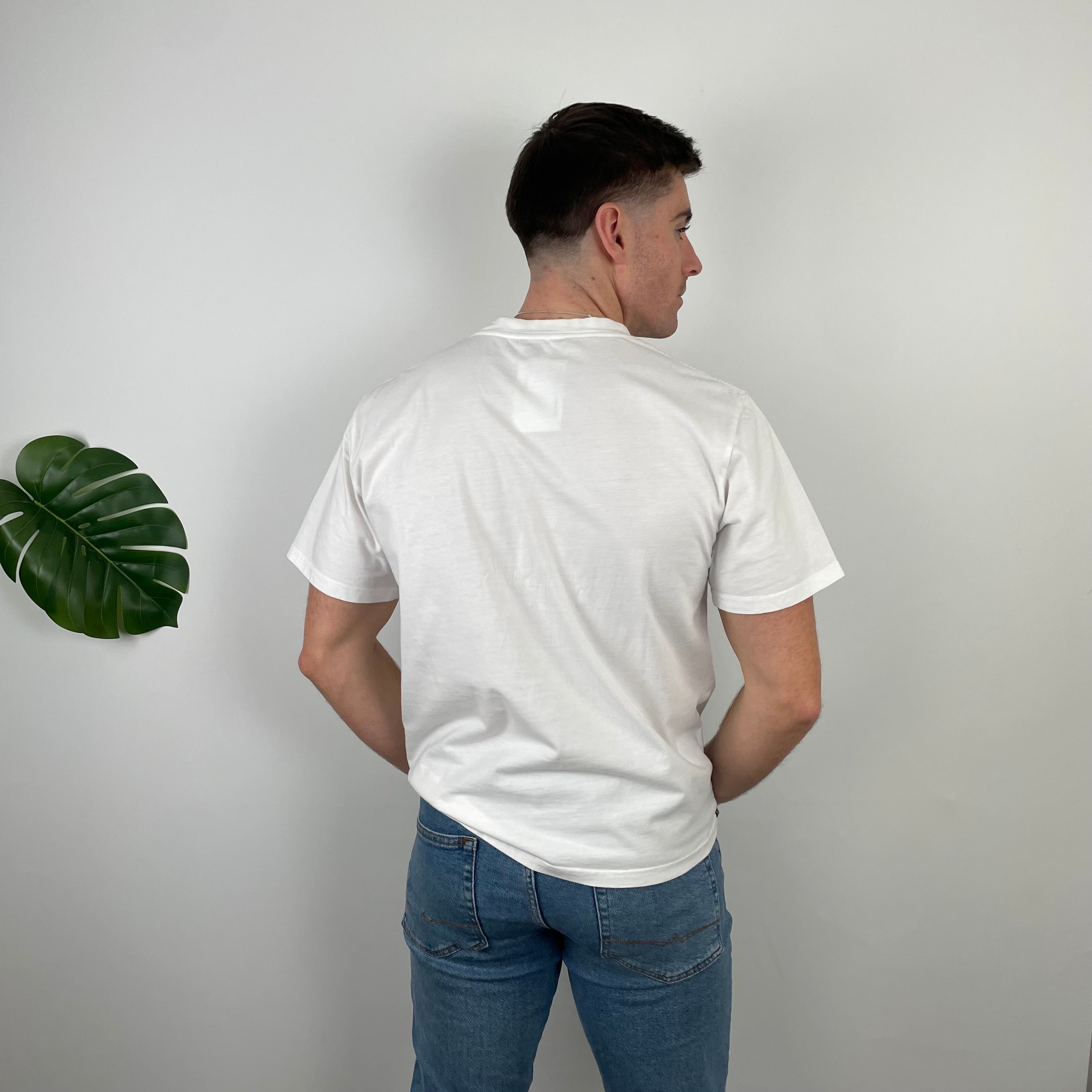 Burberry White Embroidered Spell Out T Shirt (L)