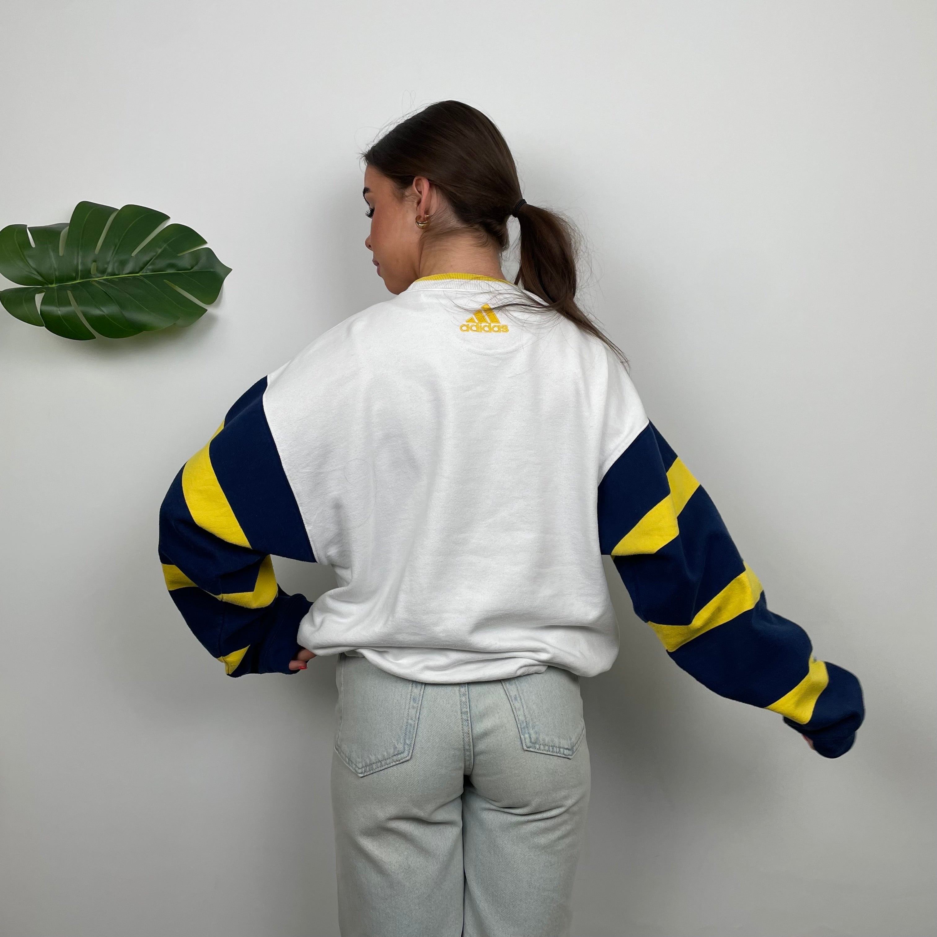 Adidas RARE White Embroidered Logo Sweatshirt (M)