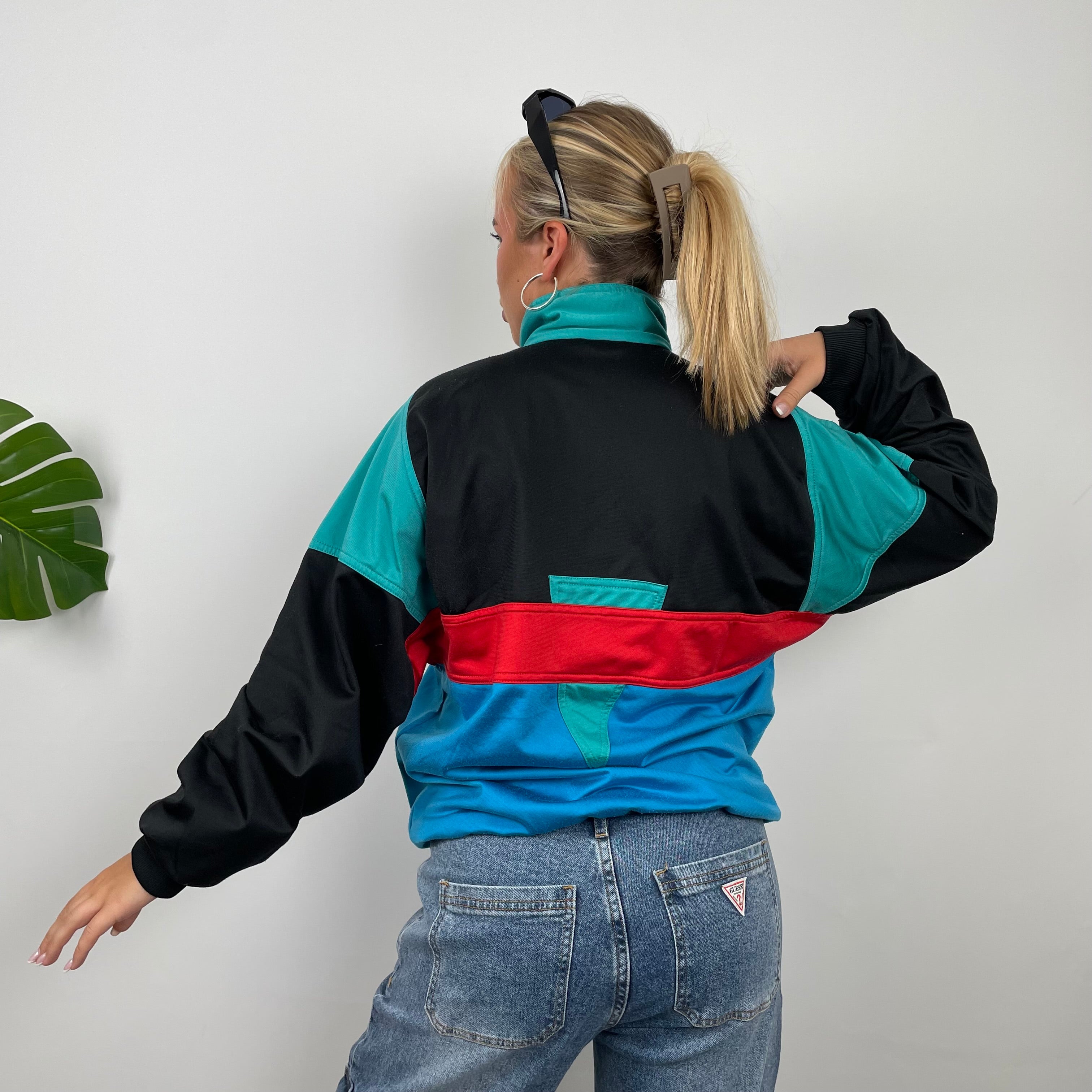 Adidas Colour Block Embroidered Spell Out Track Jacket (M)