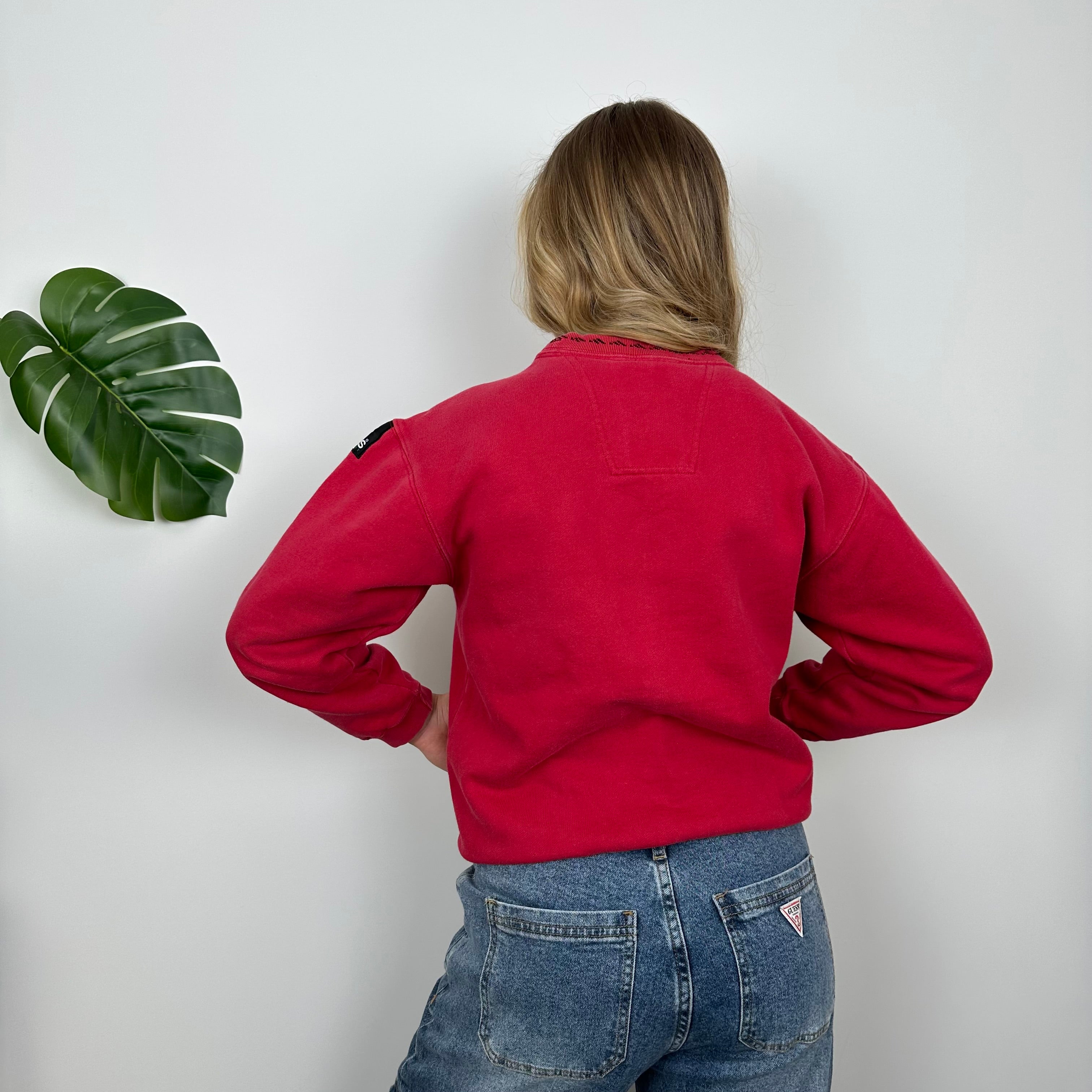 Adidas Equipment Red Embroidered Spell Out Sweatshirt (S)