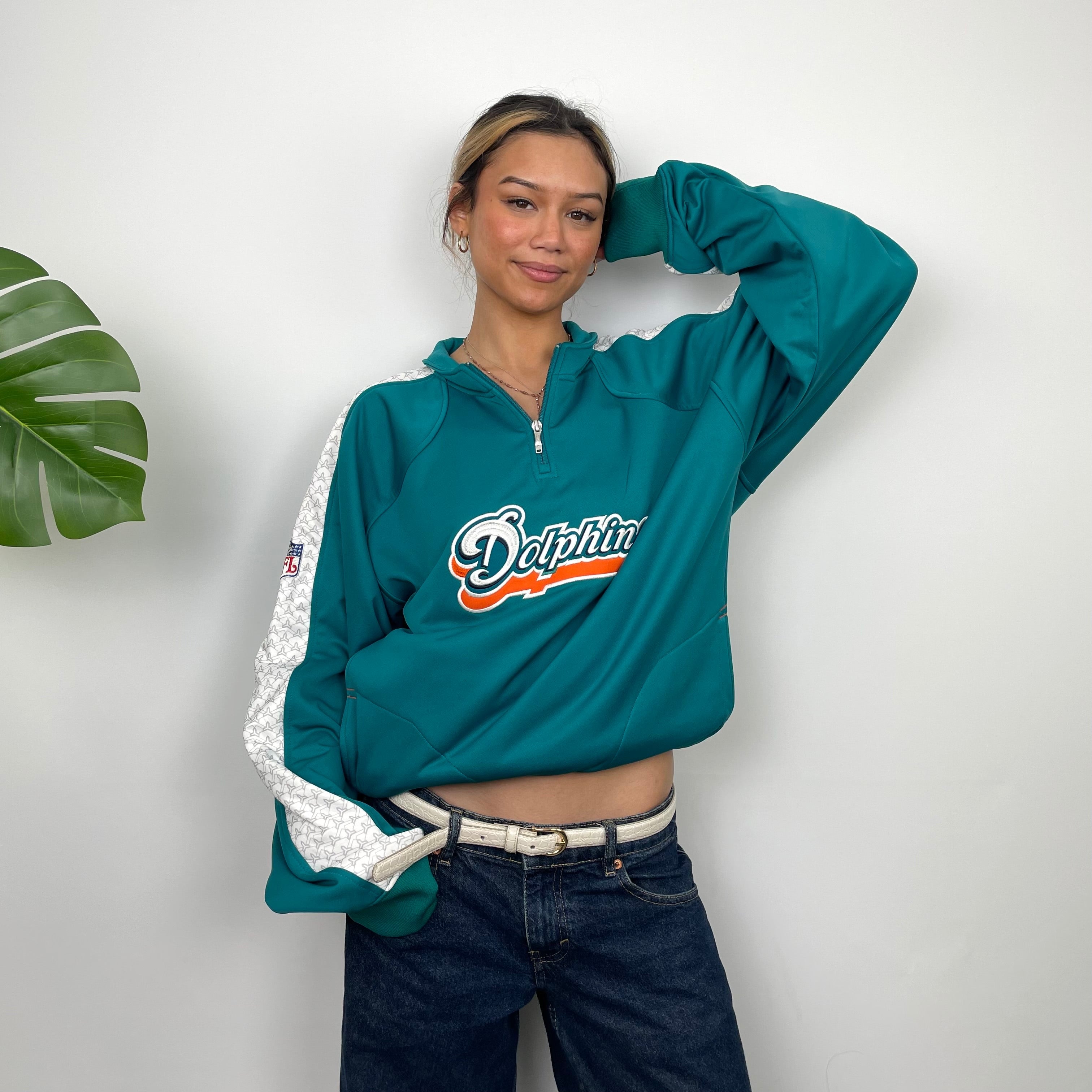 Miami Dolphins RARE NFL Quarter Zip Up Jacket (XL)