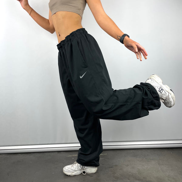 Nike Black Swoosh Track Pants (L)