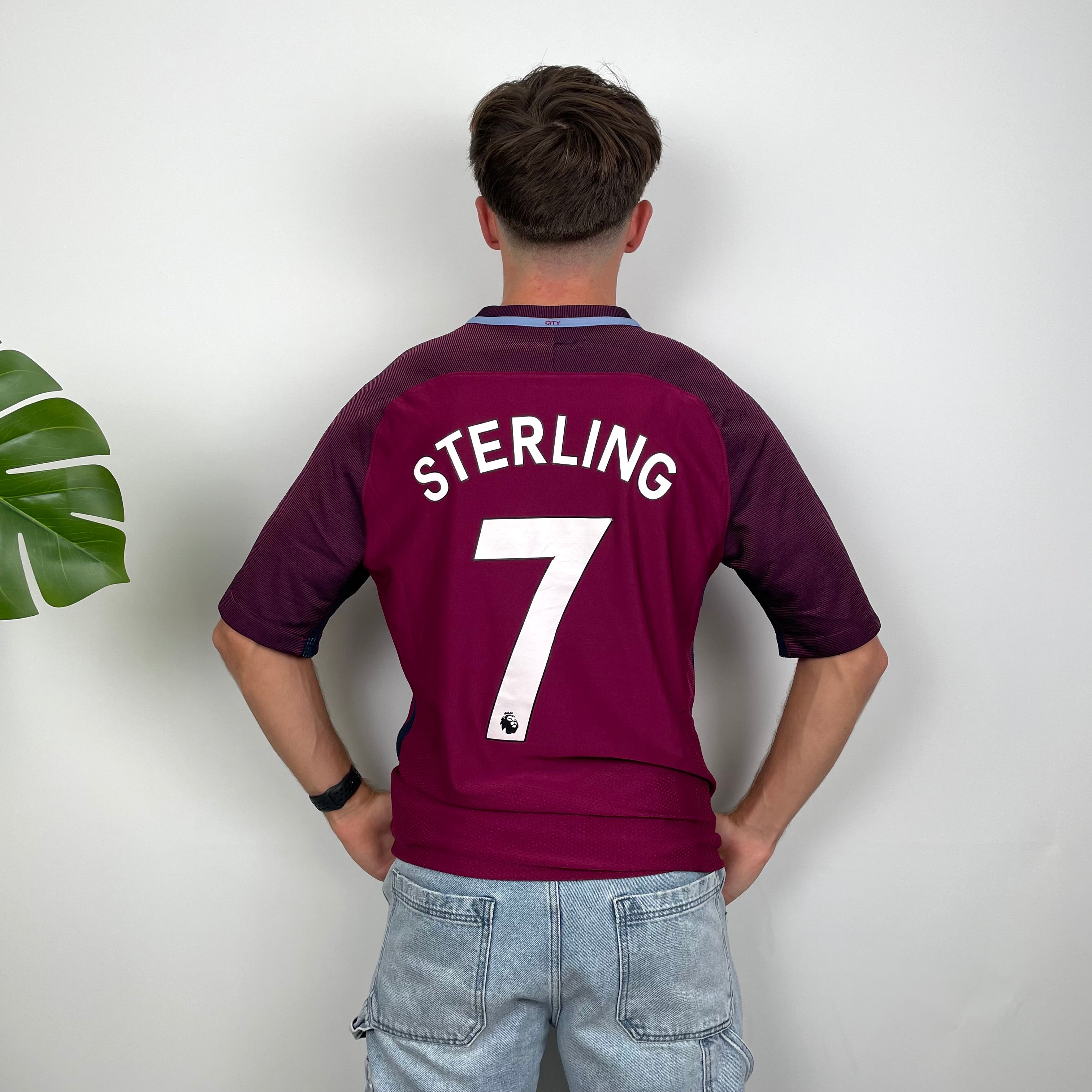 Nike Raheem Sterling Manchester City Away Match Jersey 17-18 (L)