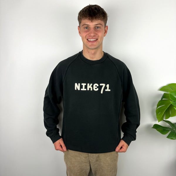 Nike Black Embroidered Spell Out Sweatshirt (L)