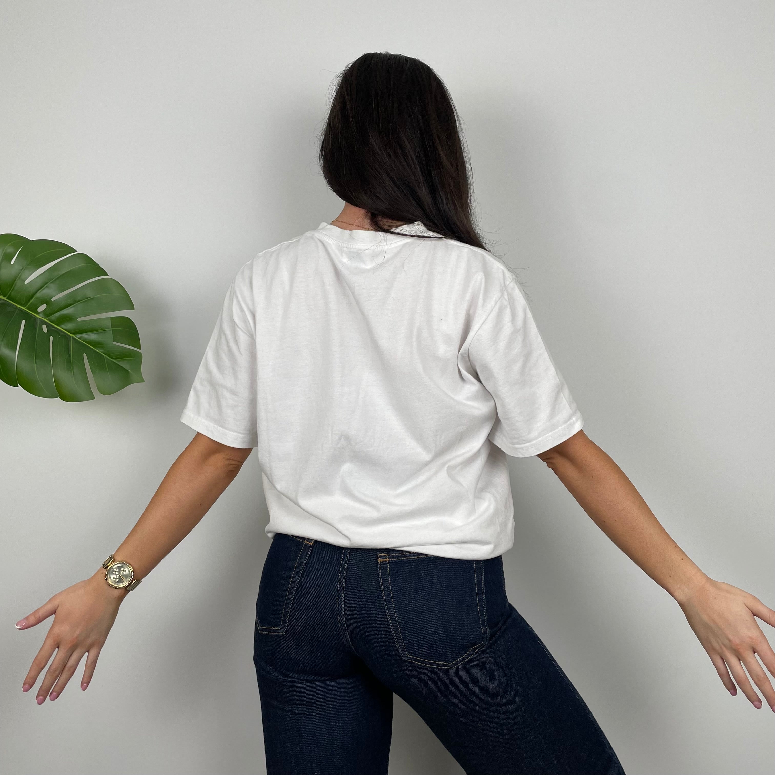 Burberry’s RARE White Embroidered Spell Out T Shirt (L)