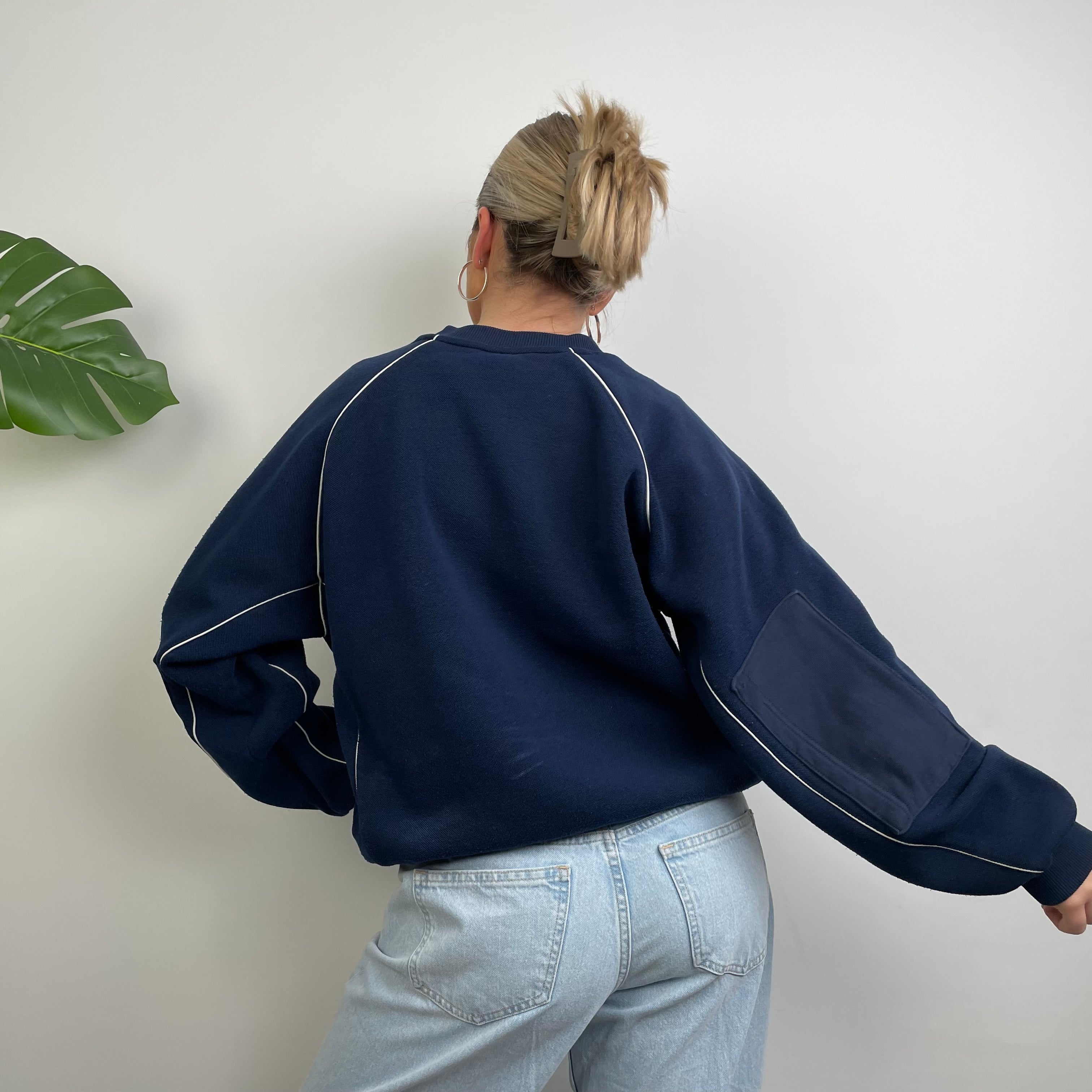 Umbro Navy Embroidered Spell Out Sweatshirt (S)