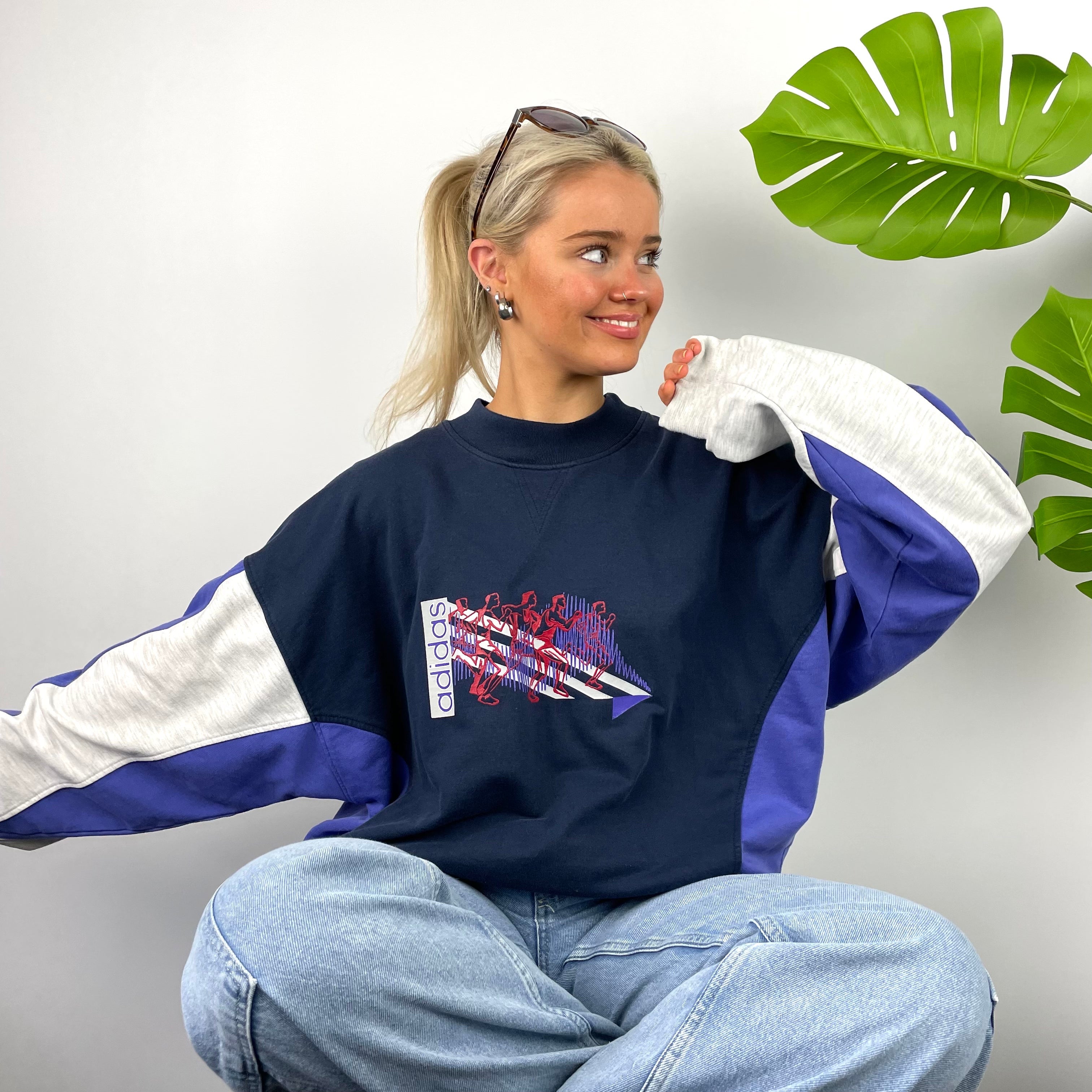 Adidas RARE Colour Block Spell Out Sweatshirt (S)