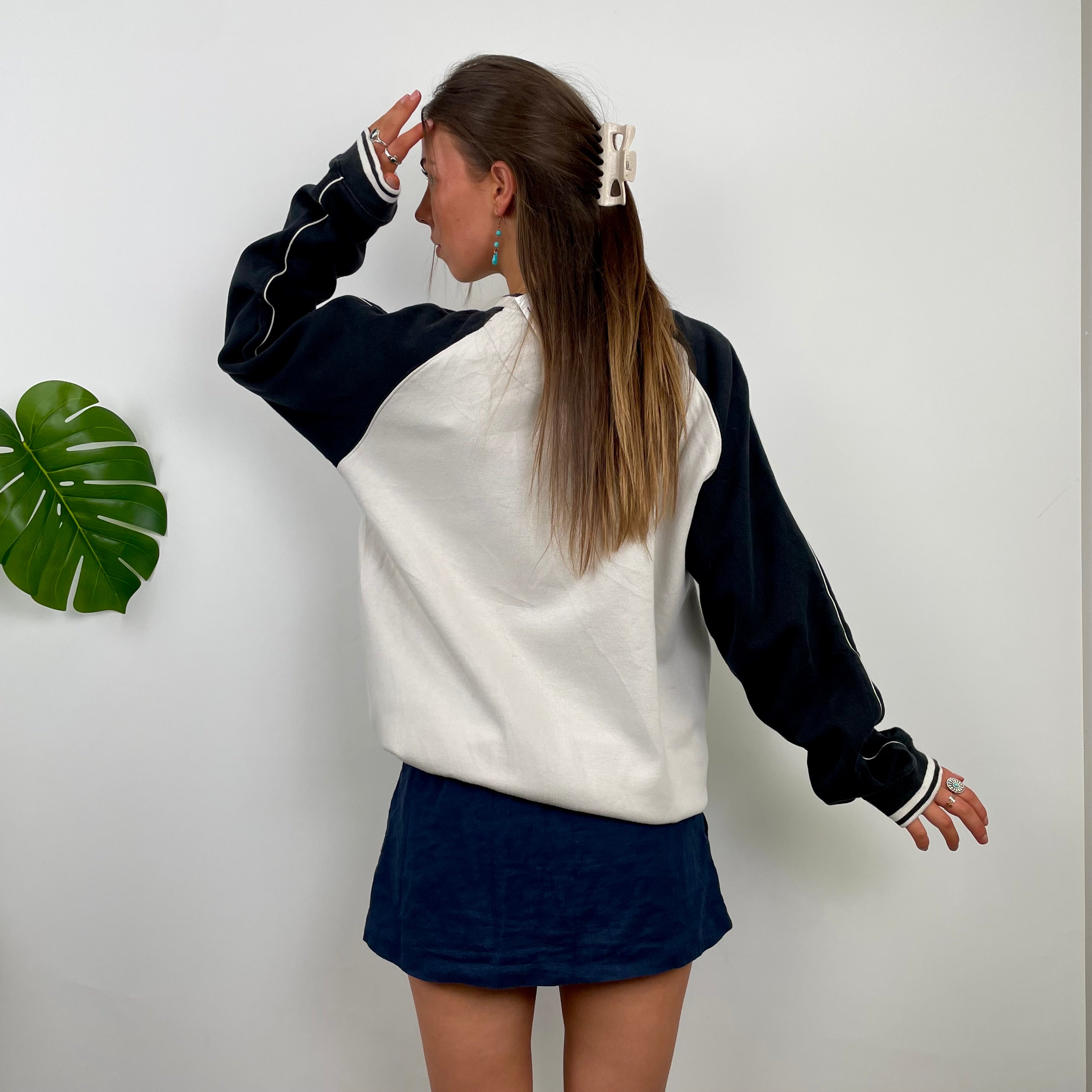 Nike RARE White Embroidered Spell Out Sweatshirt (L)