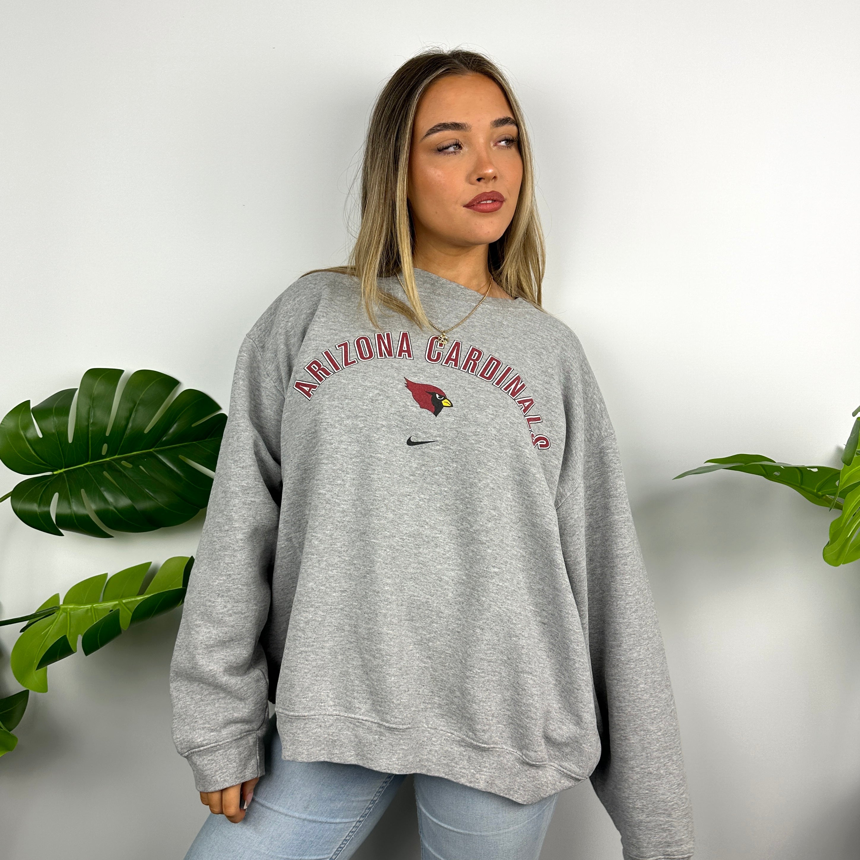 Nike x Arizona Cardinals Grey Spell Out Sweatshirt (XXL)