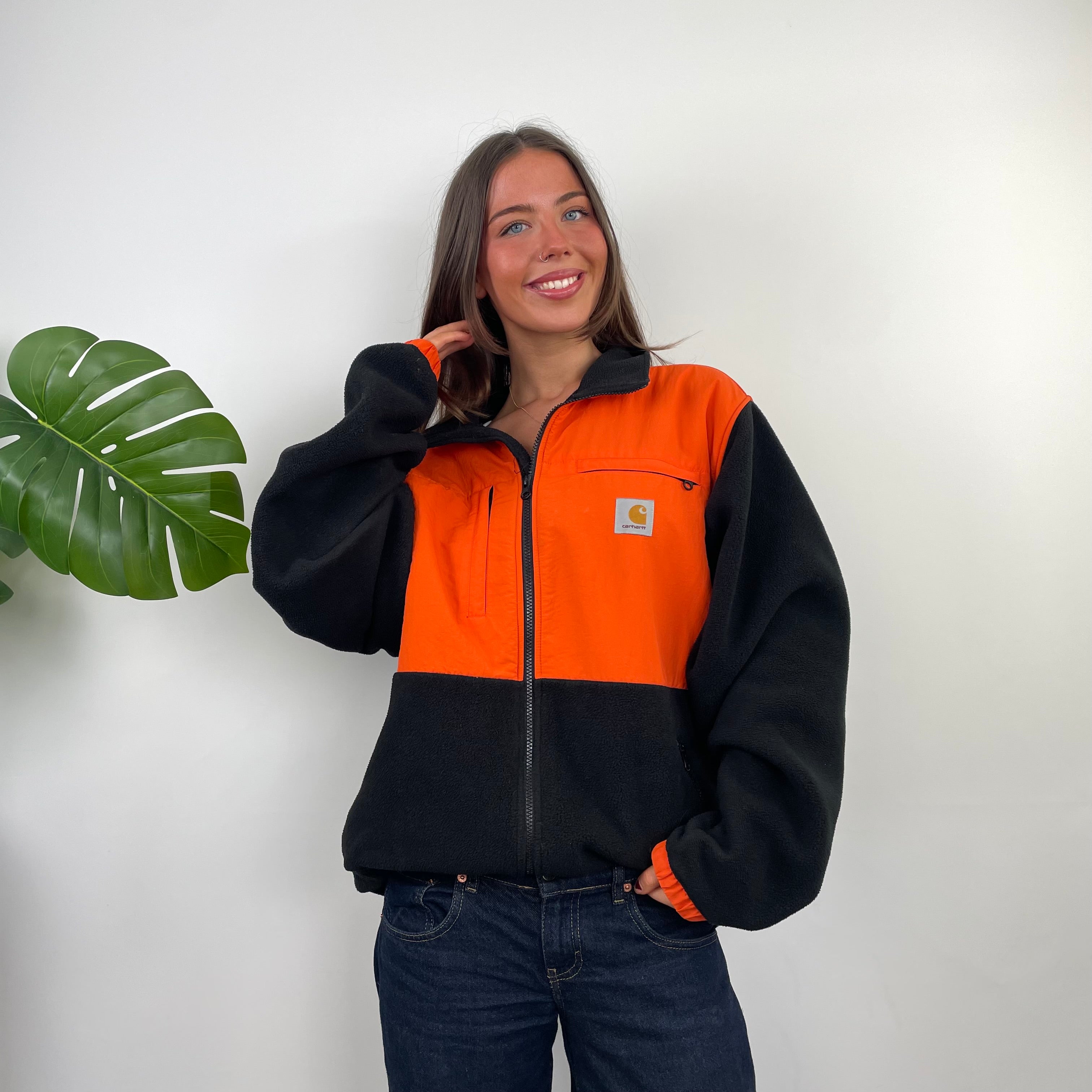 Carhartt Black Teddy Bear Sherpa Fleece Zip Up Jacket (XL)