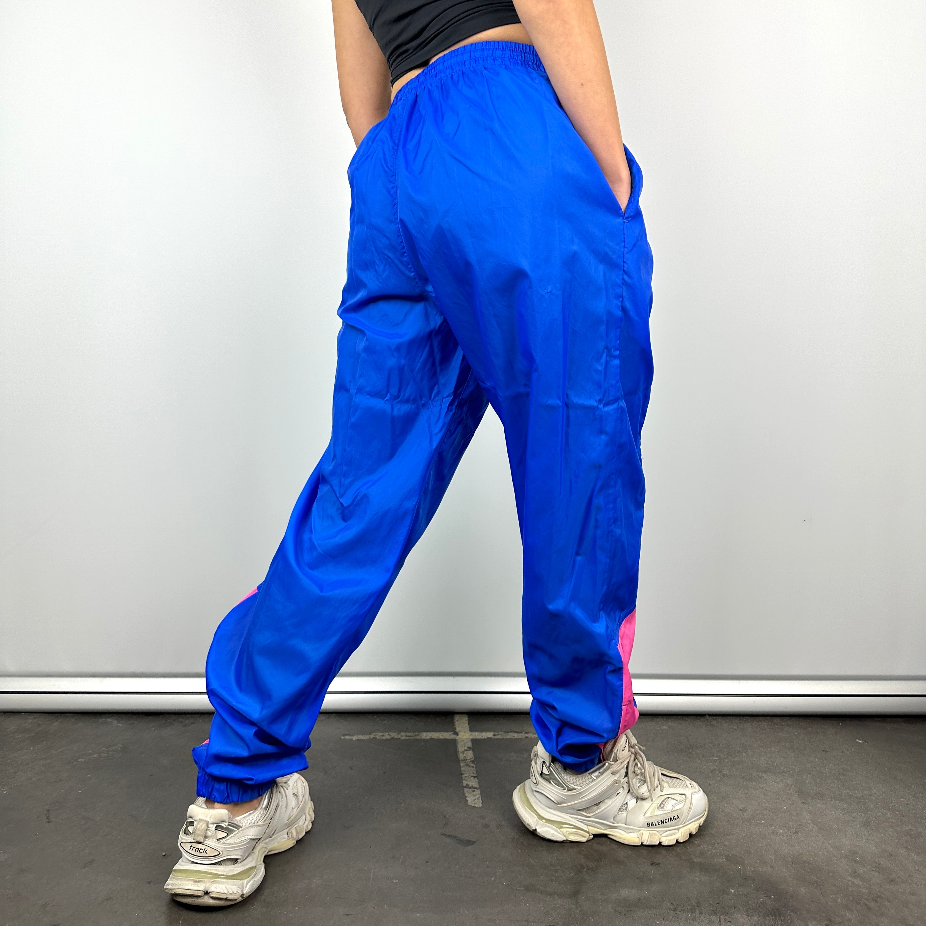 Nike Blue Embroidered Spell Out Track Pants (L)