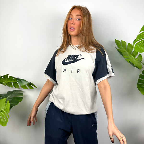 Nike Air White Embroidered Spell Out T Shirt (M)