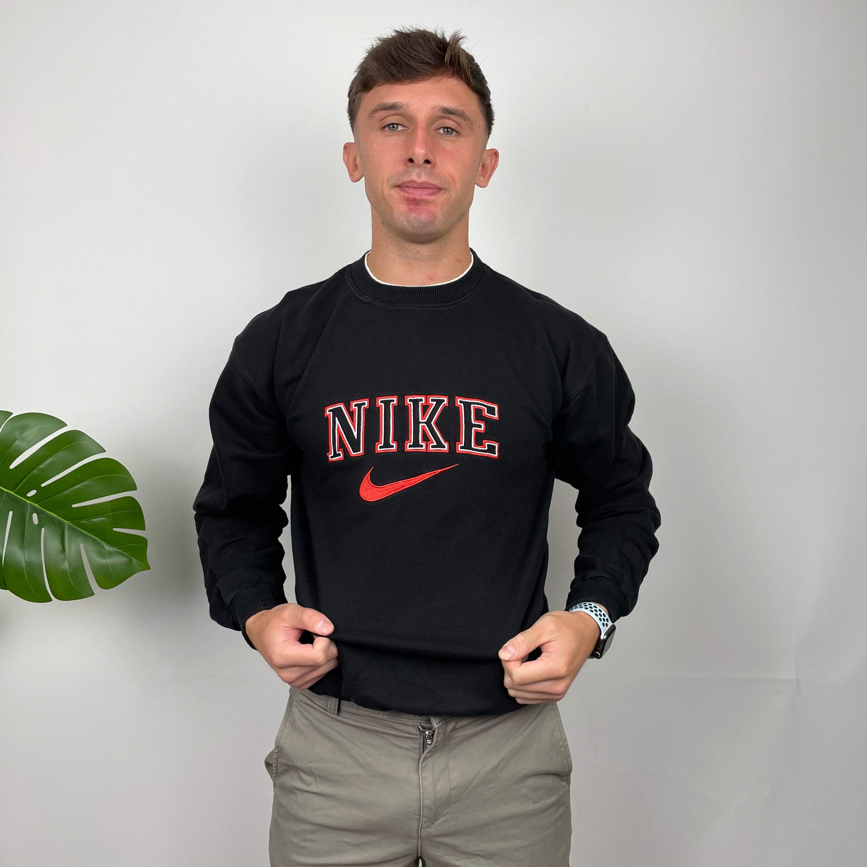 Nike Black Embroidered Spell Out Sweatshirt (L)