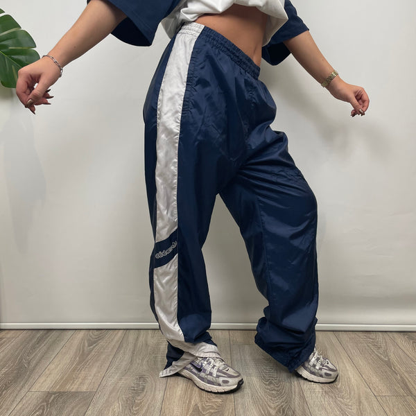 Adidas Navy Embroidered Spell Out Track Pants (L)