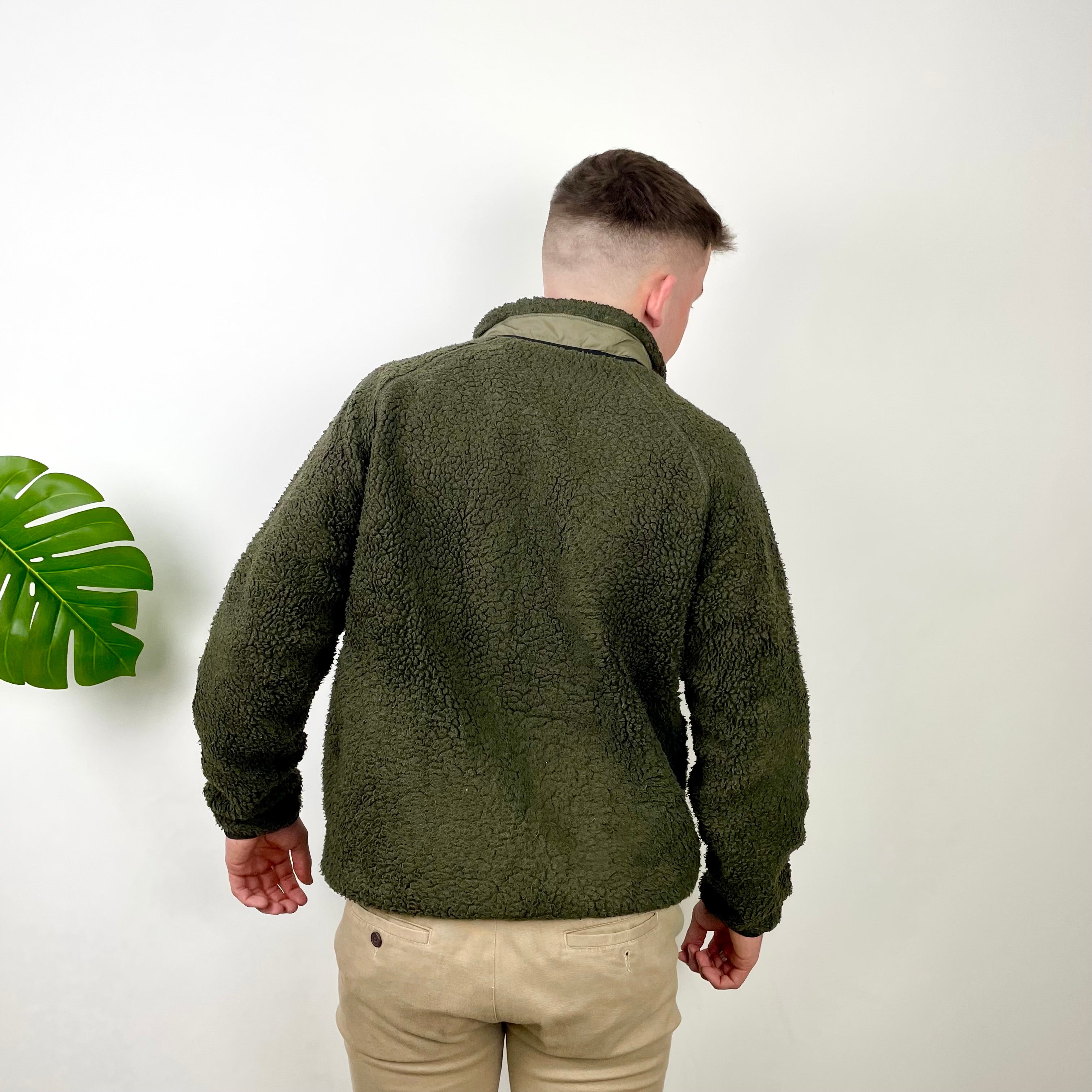 Carhartt Green Teddy Bear Sherpa Fleece Zip Up Jacket (M)