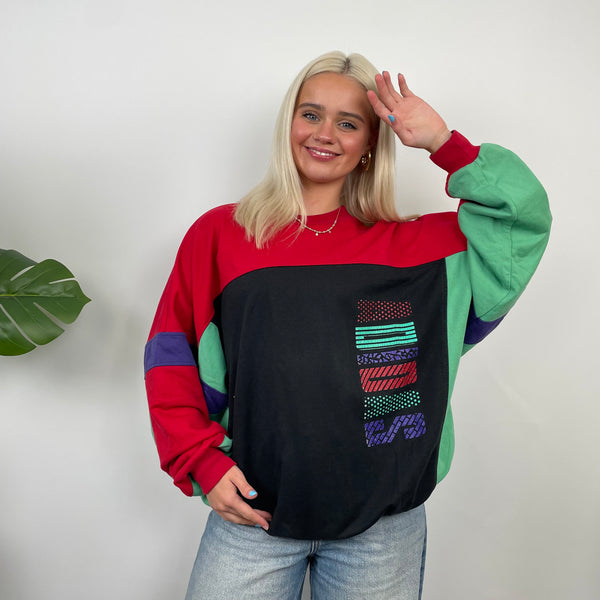 Adidas Colour Block Spell Out Sweatshirt (M)