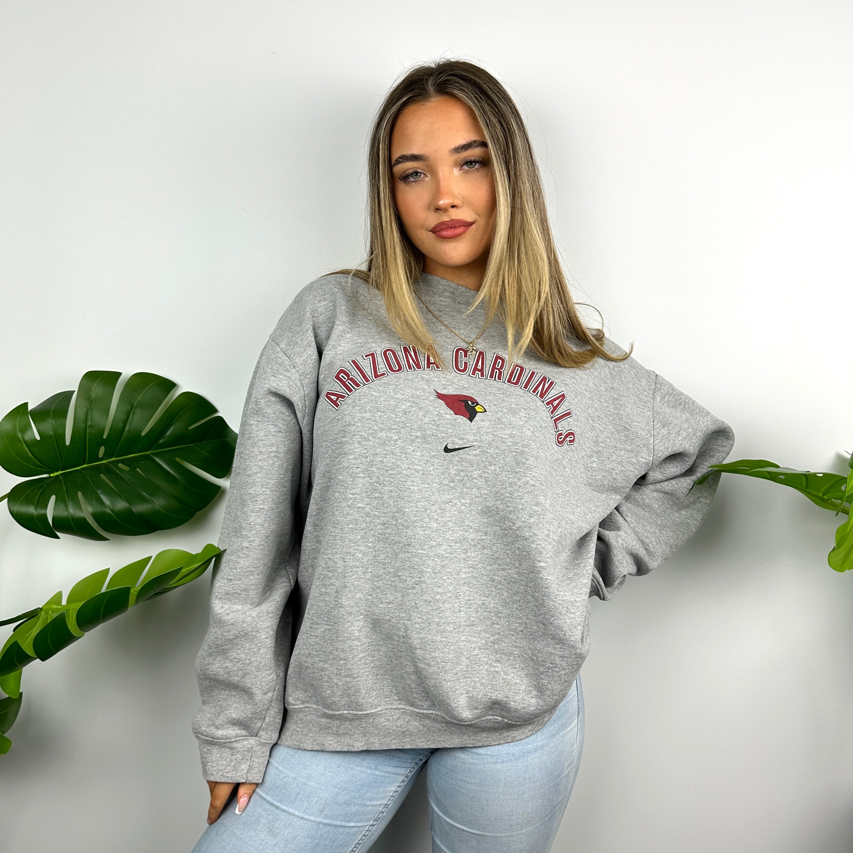 Nike x Arizona Cardinals Grey Spell Out Sweatshirt (XXL)