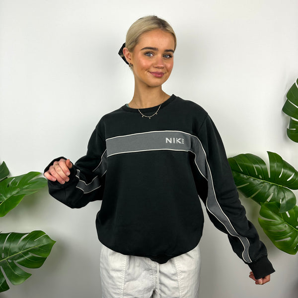 Nike Black Embroidered Spell Out Sweatshirt (S)