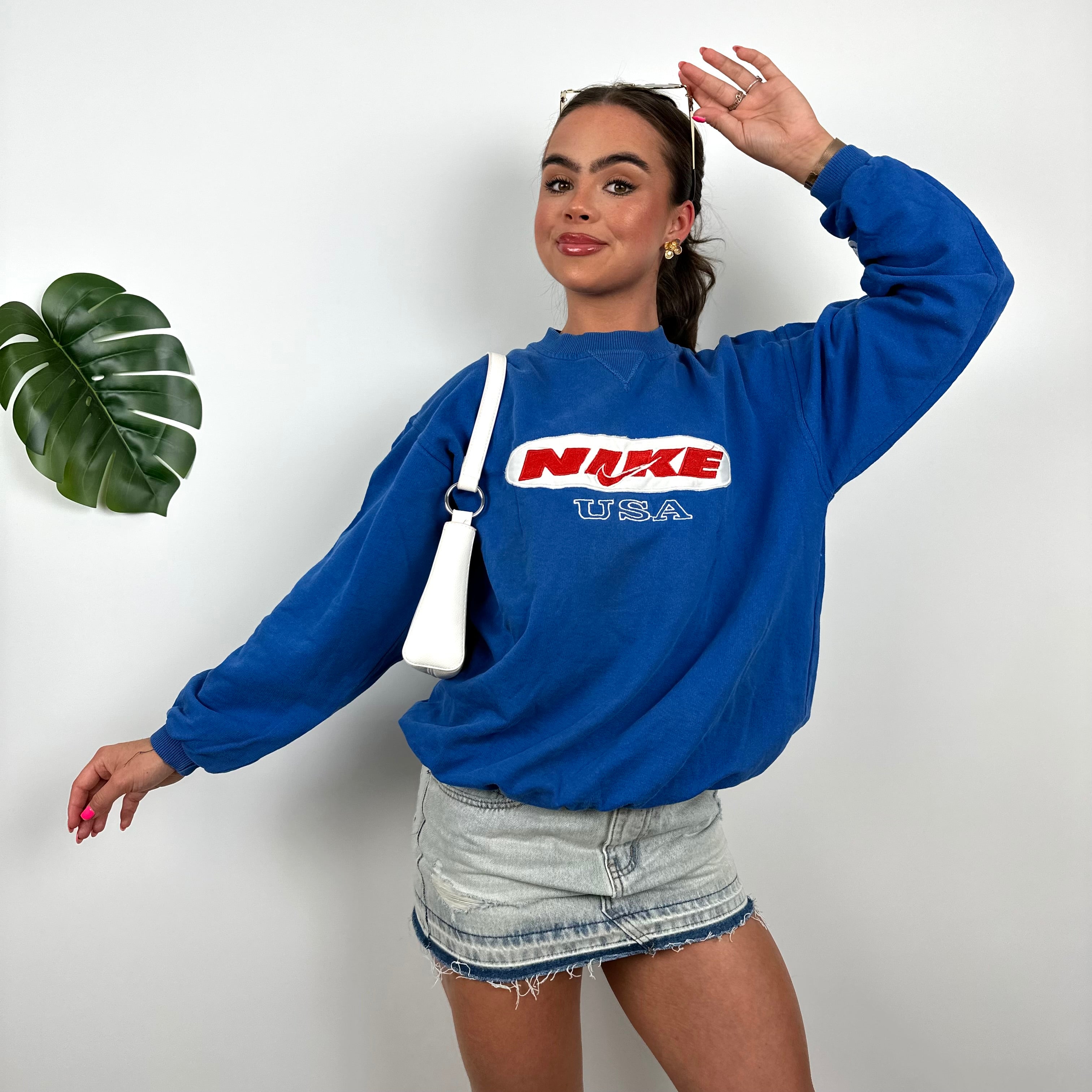 Nike X USA Blue Embroidered Spell Out Sweatshirt (S)