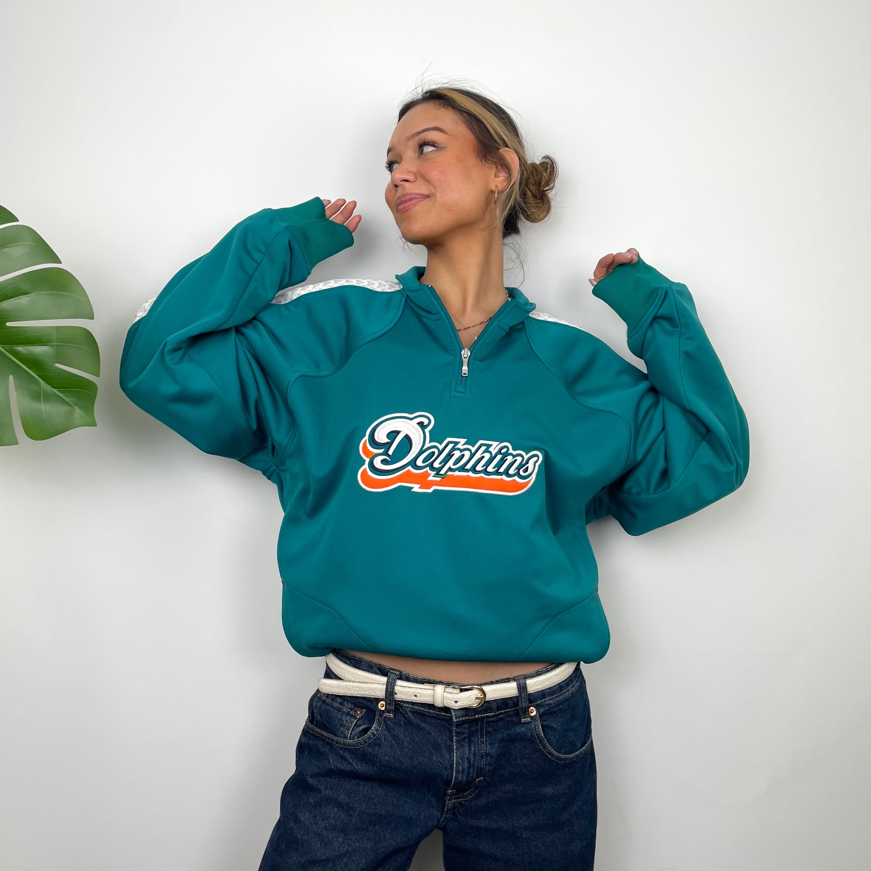 Miami Dolphins RARE NFL Quarter Zip Up Jacket (XL)