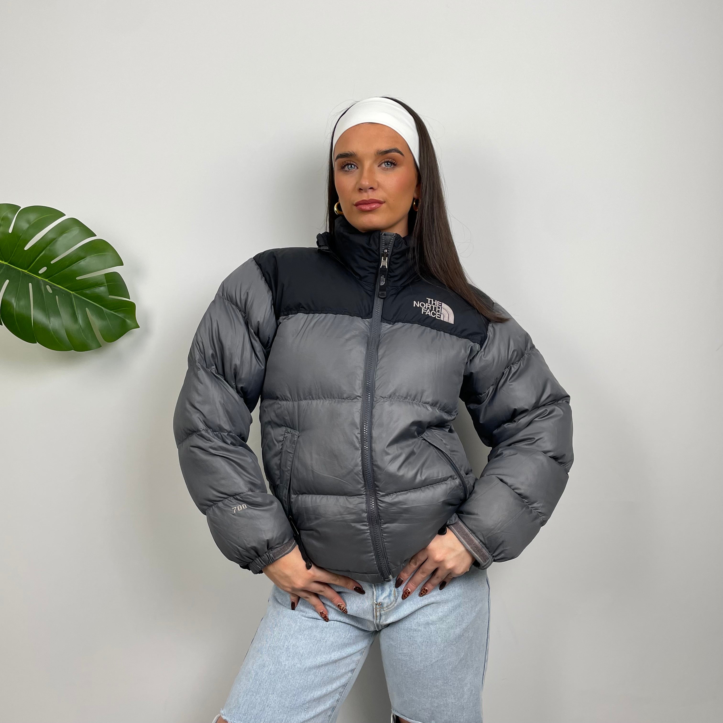 North Face Grey Puffer Jacket (M)