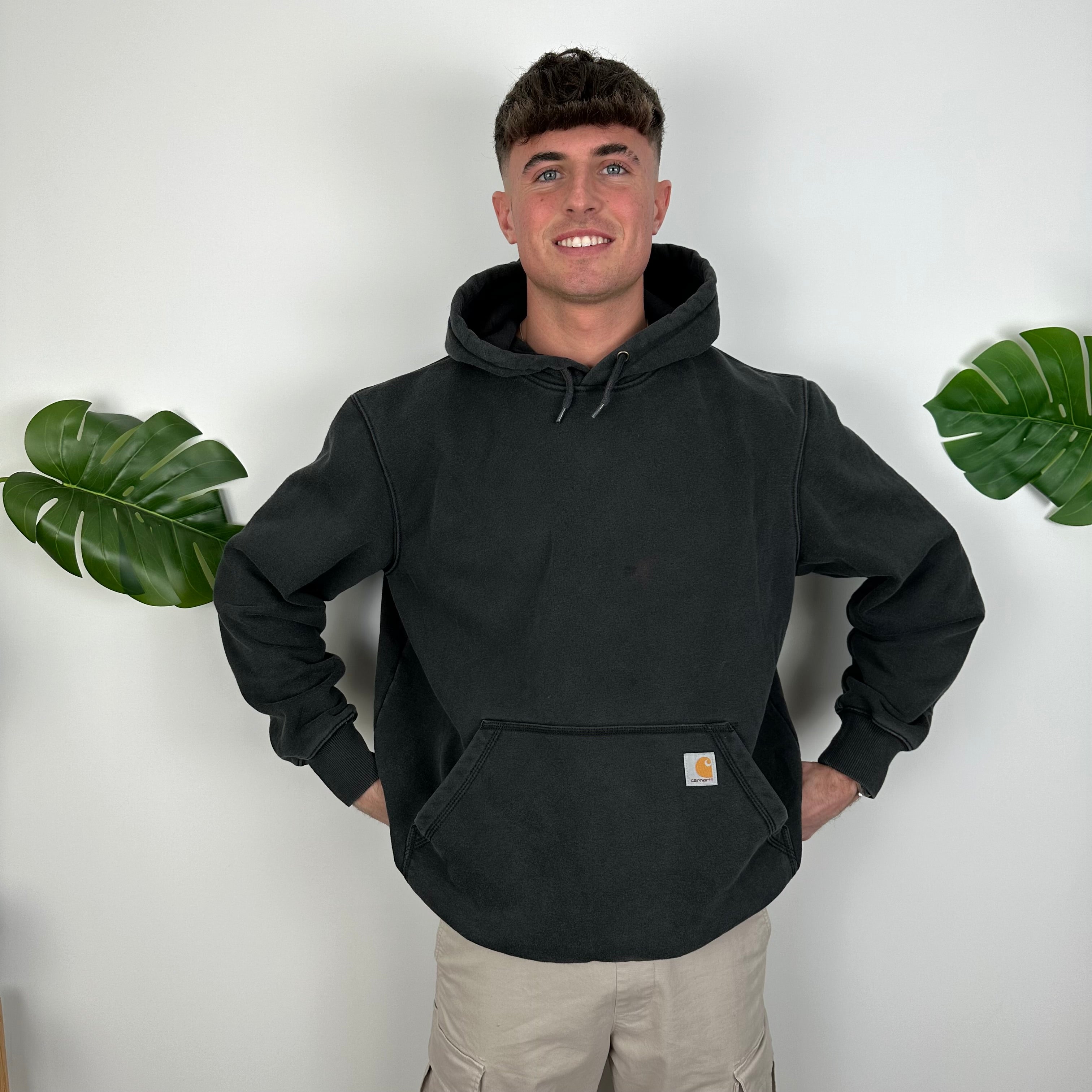 Carhartt Black Embroidered Logo Hoodie (L)