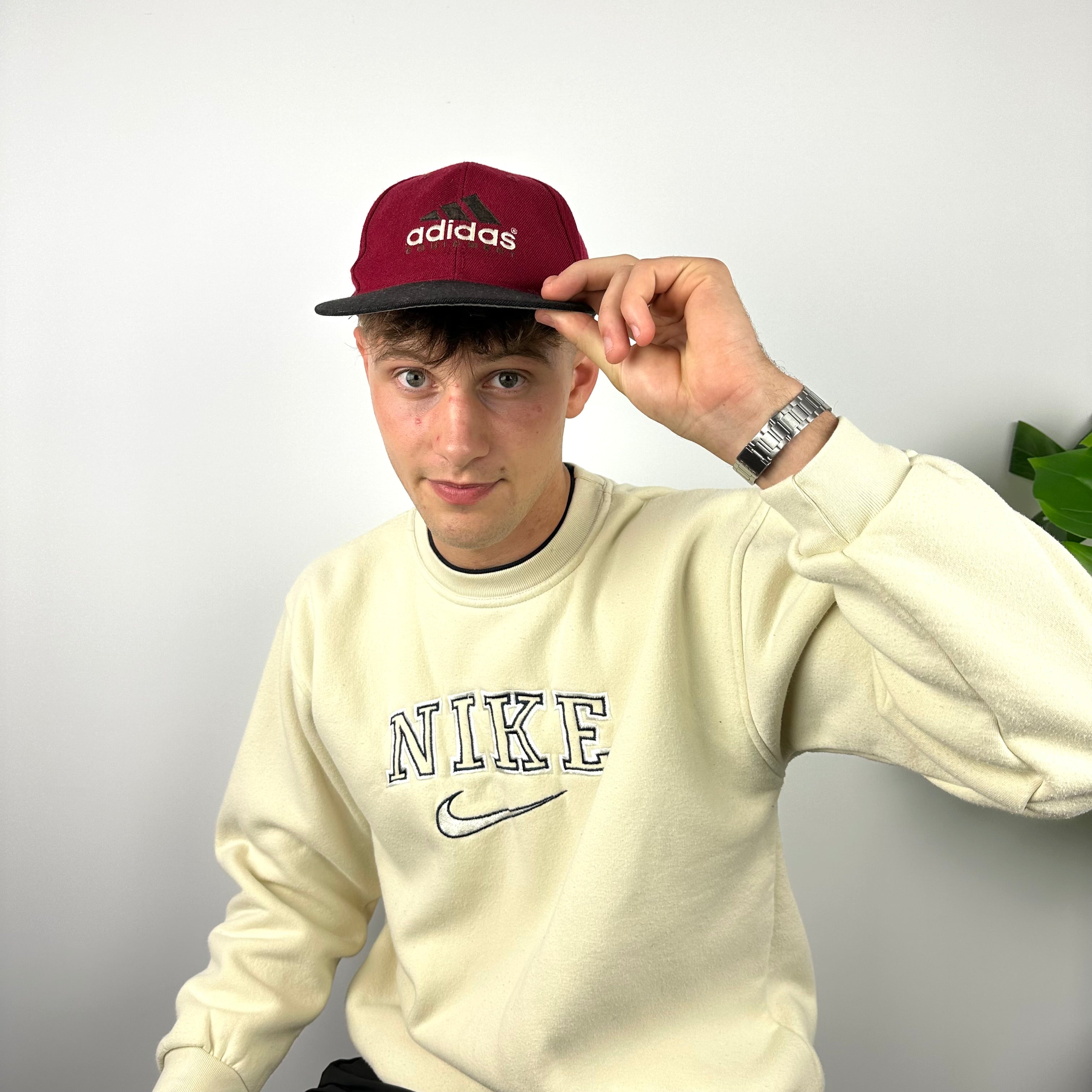 Adidas Equipment RARE Red & Black Embroidered Spell Out Cap