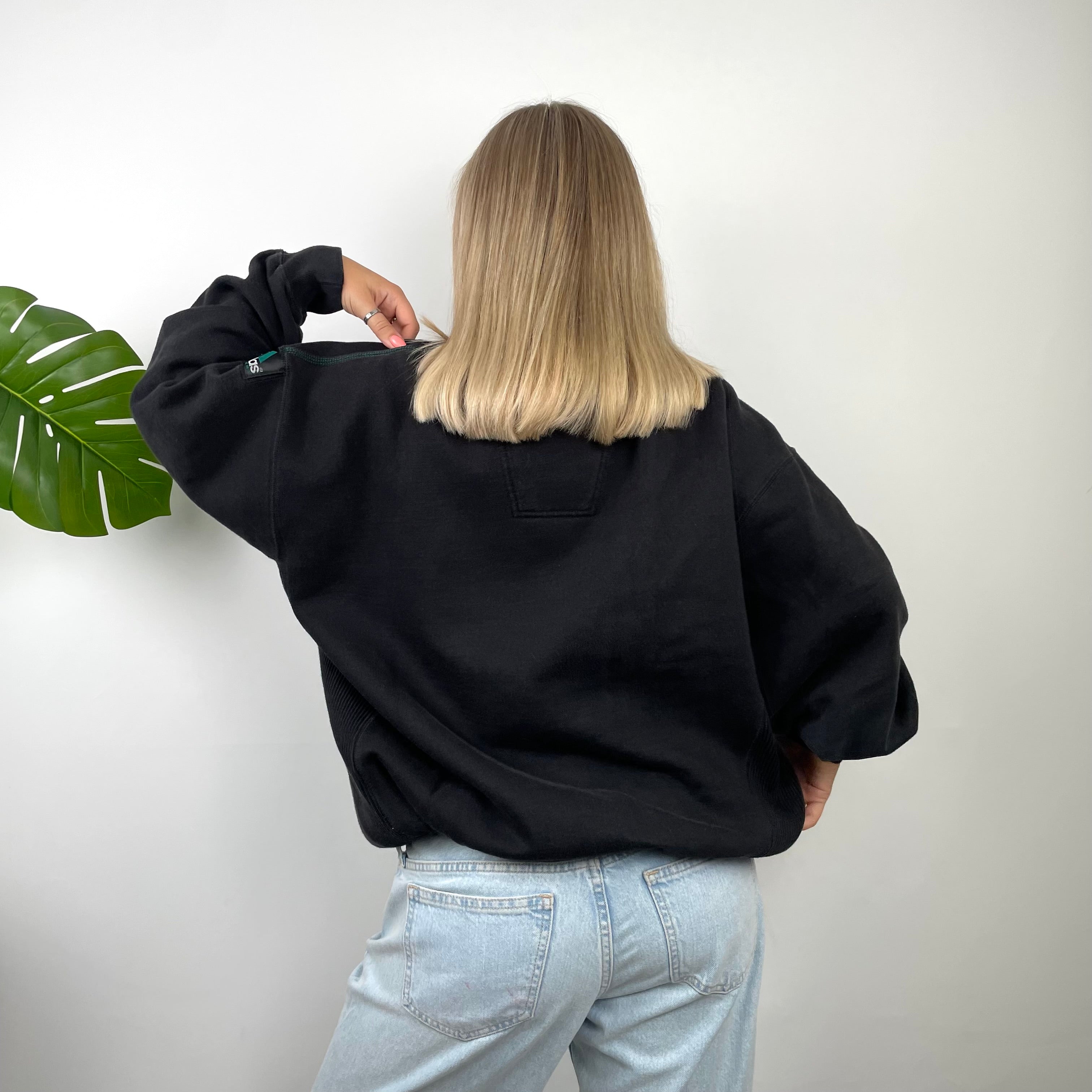 Adidas Equipment Black Embroidered Spell Out Sweatshirt (L)
