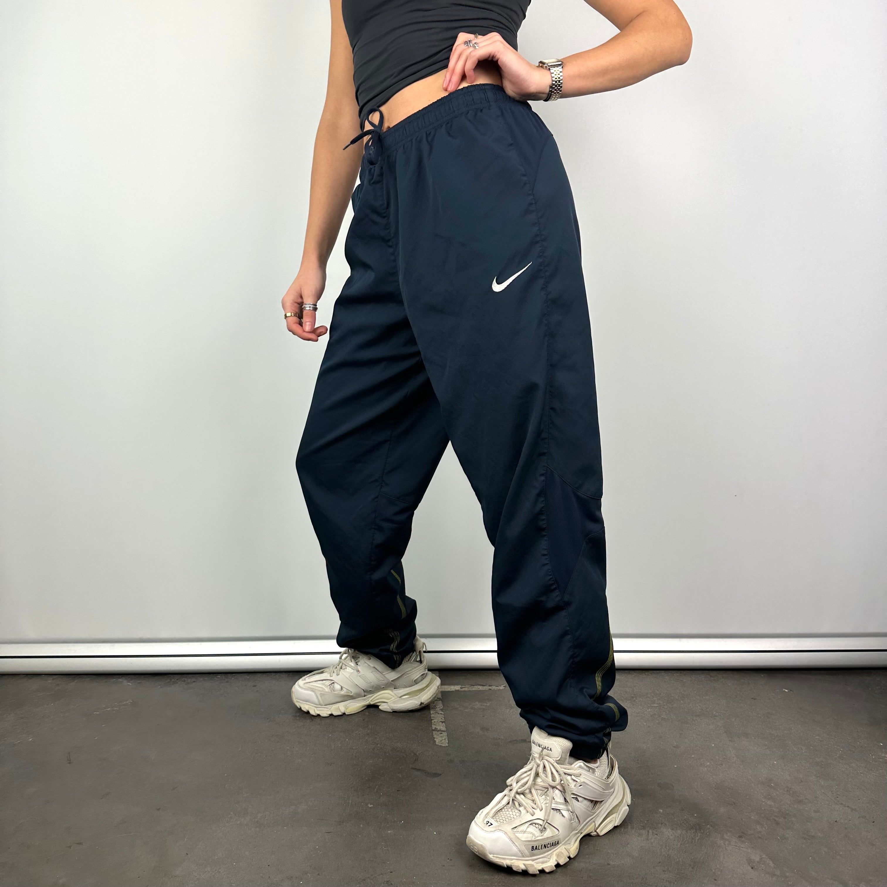 Nike Navy Embroidered Swoosh Track Pants (M)