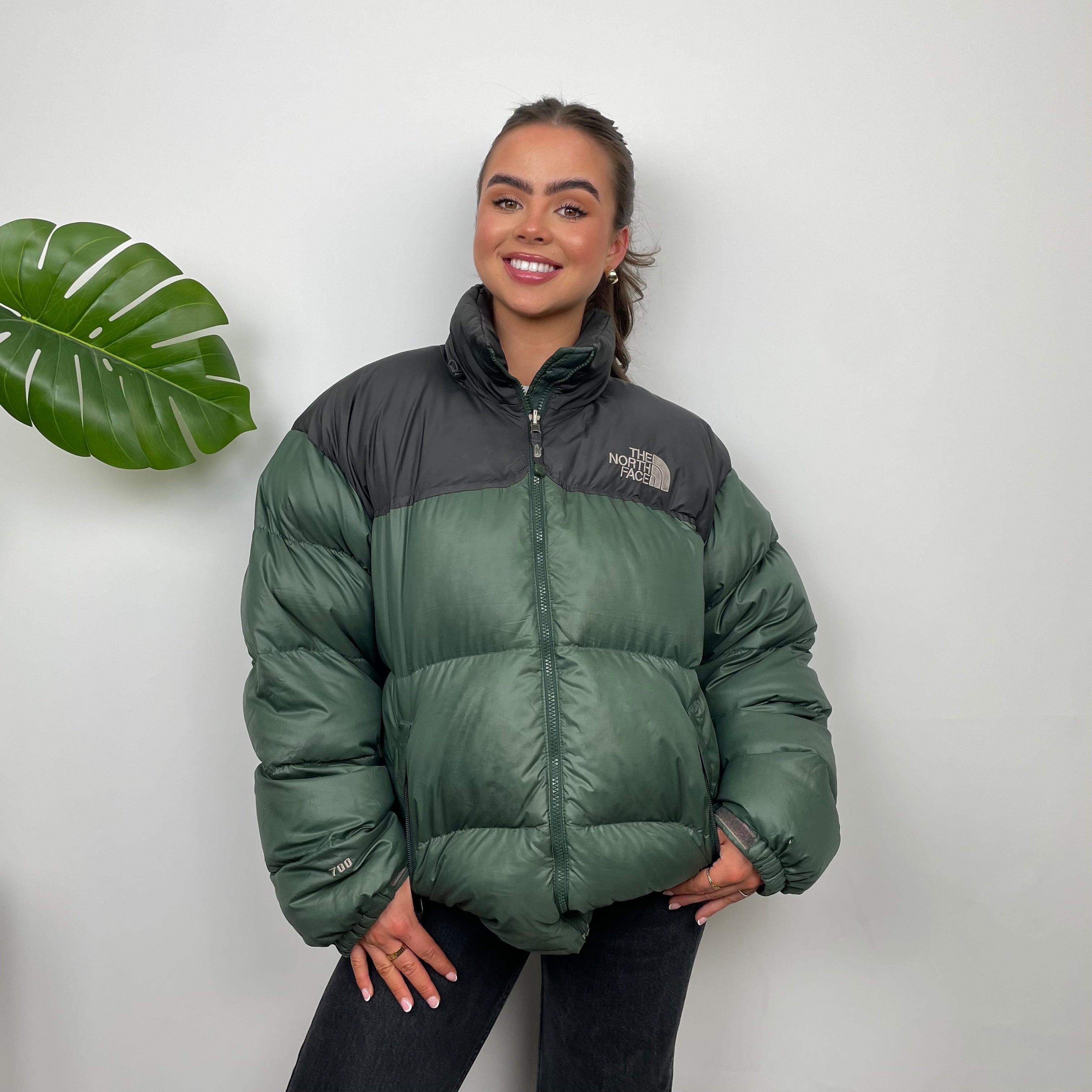 The North Face Green Nuptse 700 Puffer Jacket (L)