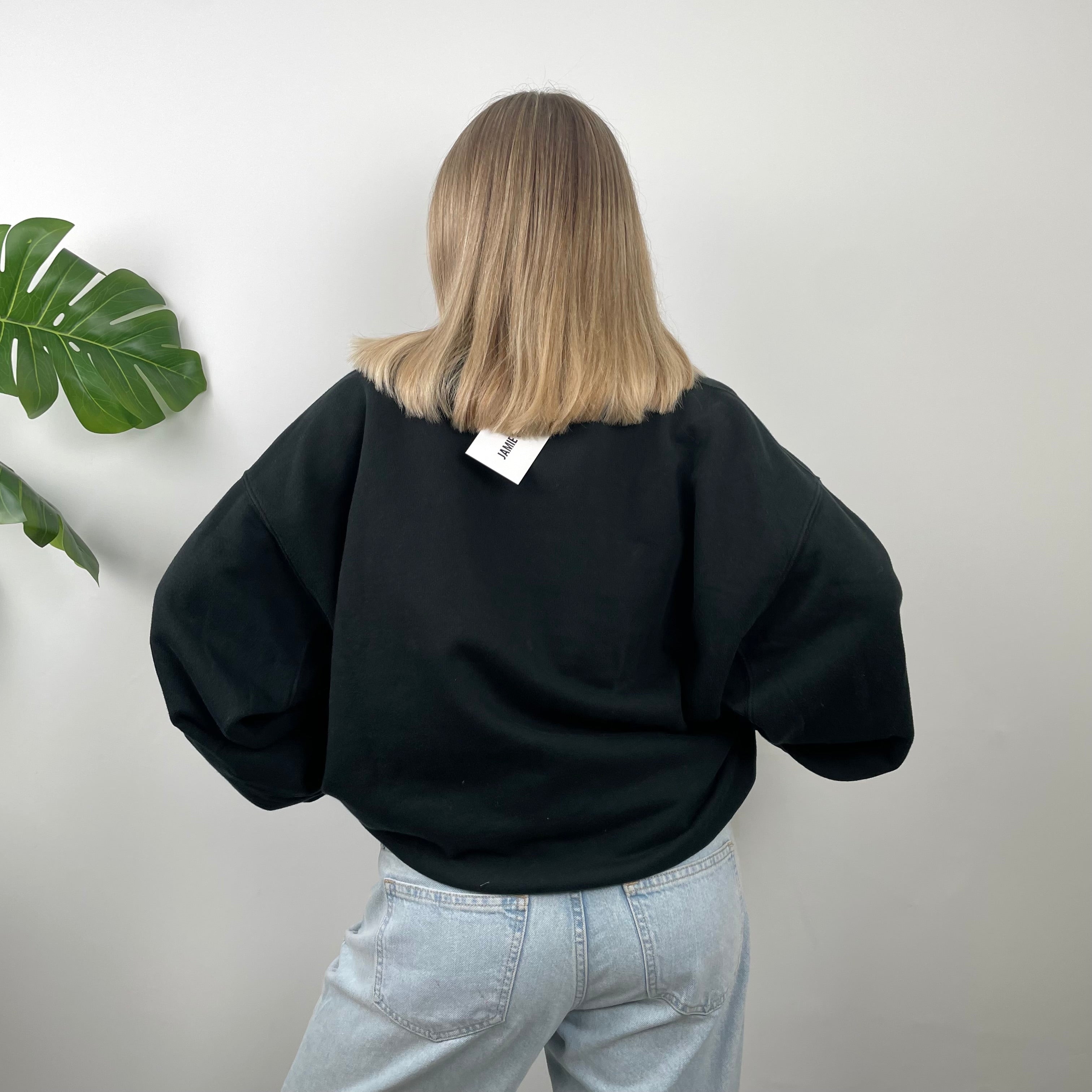 Timberland Black Embroidered Spell Out Sweatshirt (XL)
