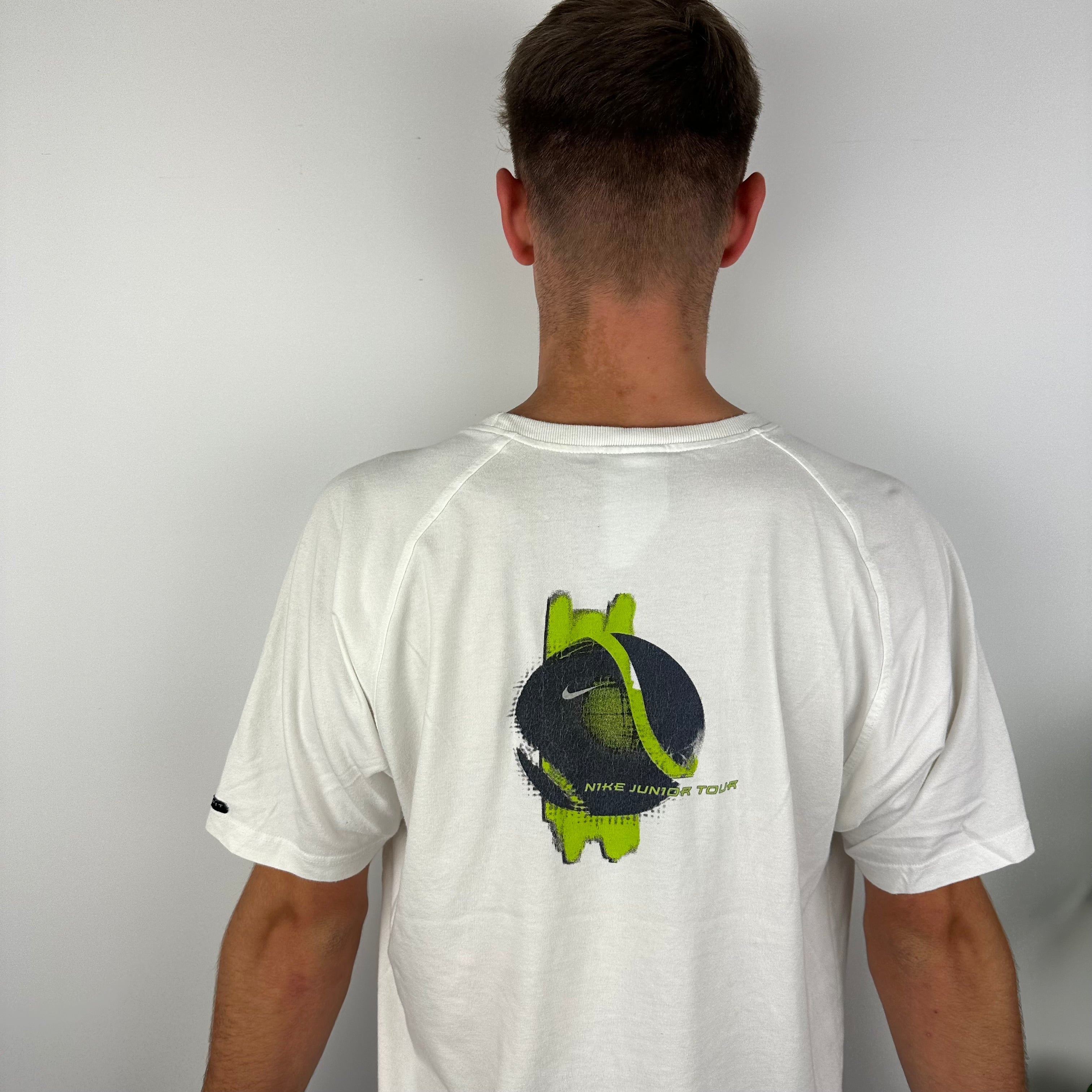 Nike X Junior Tour RARE White Spell Out T Shirt (L)