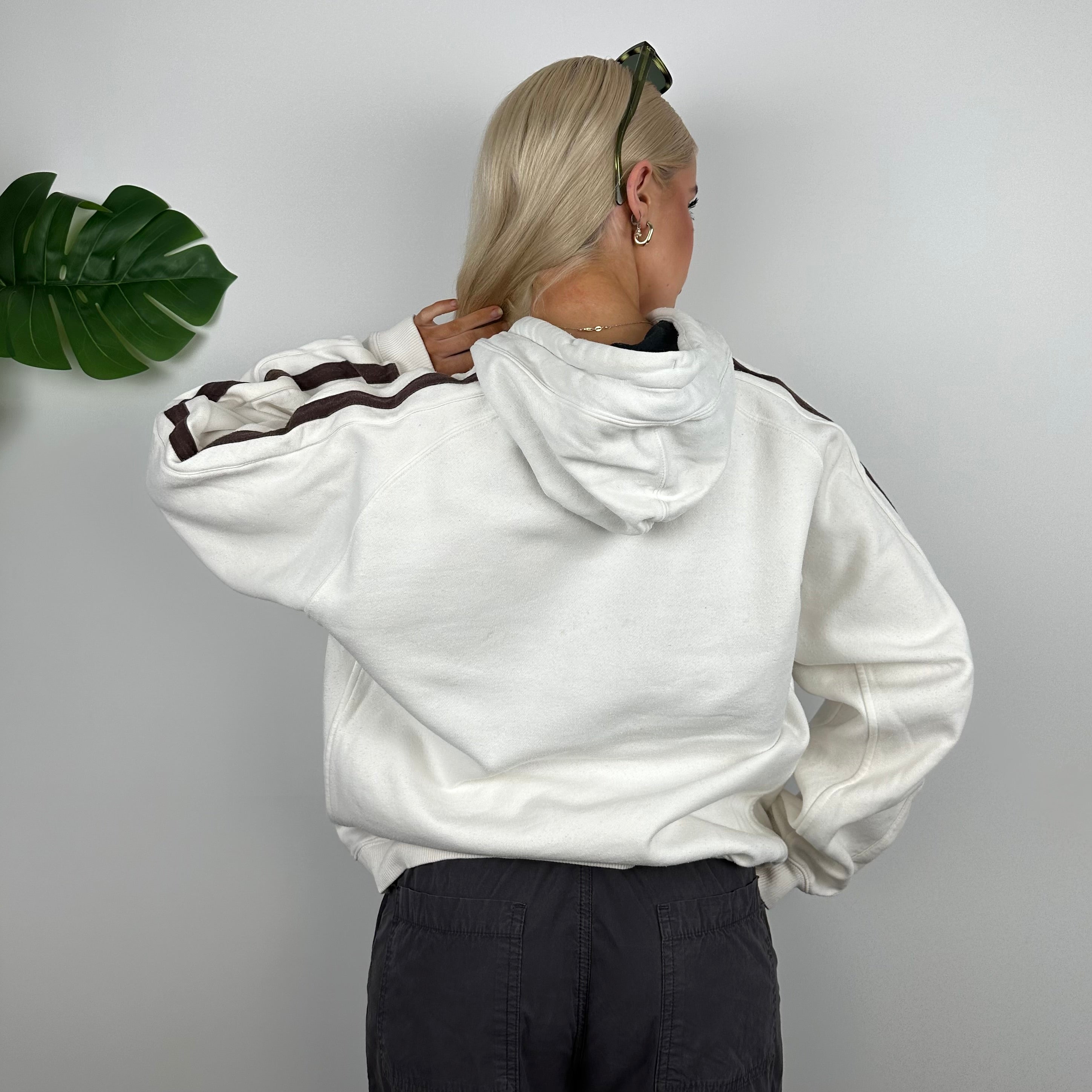 Nike White Embroidered Spell Out Hoodie (M)