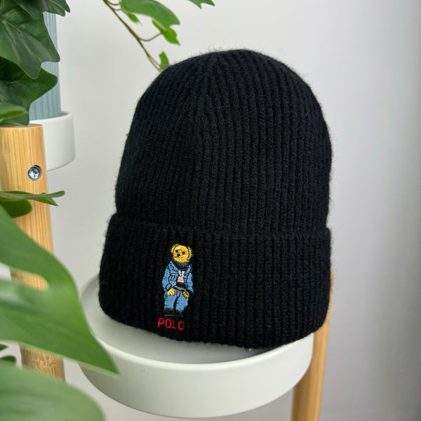 Polo Ralph Lauren Bear Beanie in Black