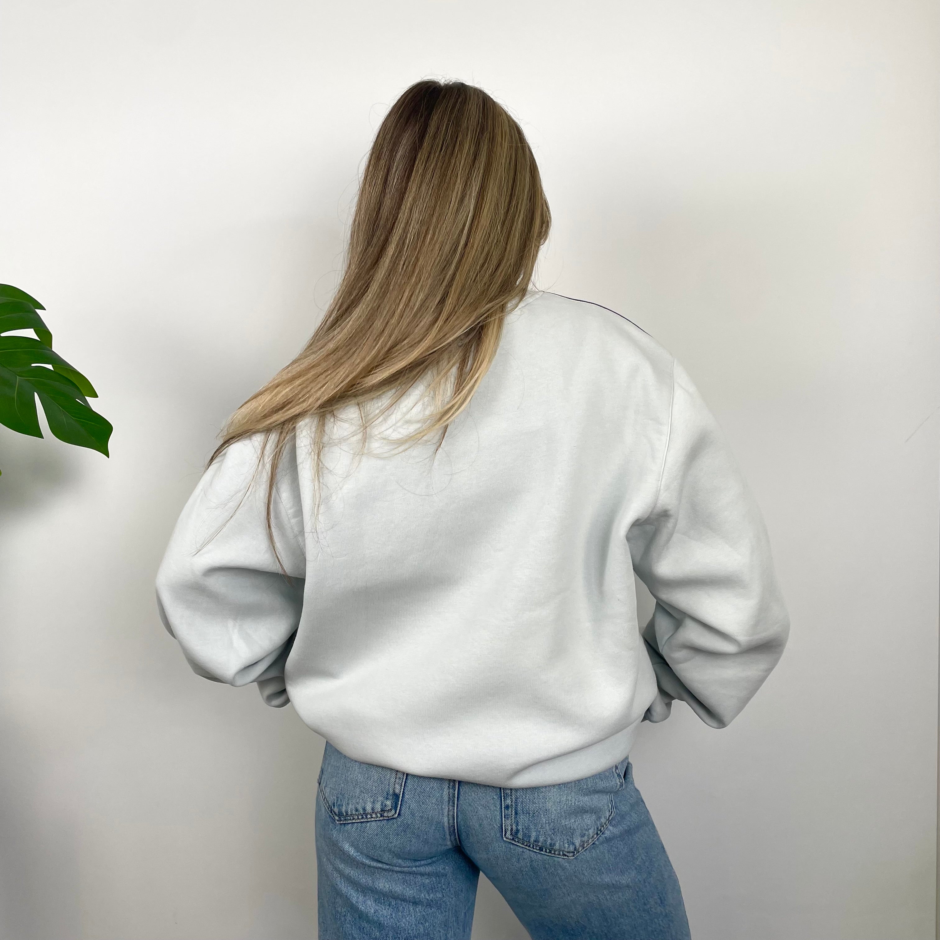 Adidas RARE Grey Embroidered Spell Out Sweatshirt (L)