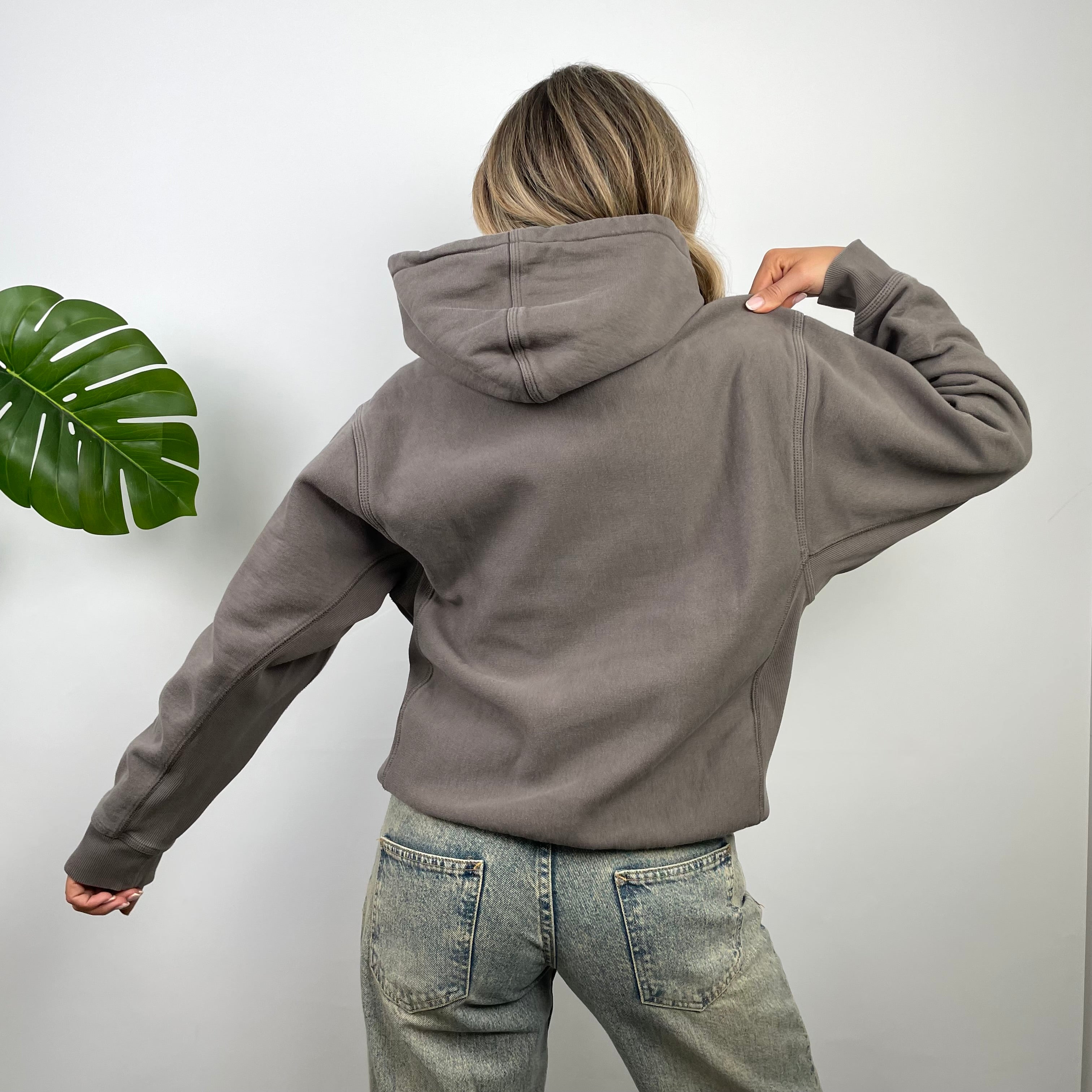 Carhartt RARE Brown Embroidered Logo Hoodie (M)
