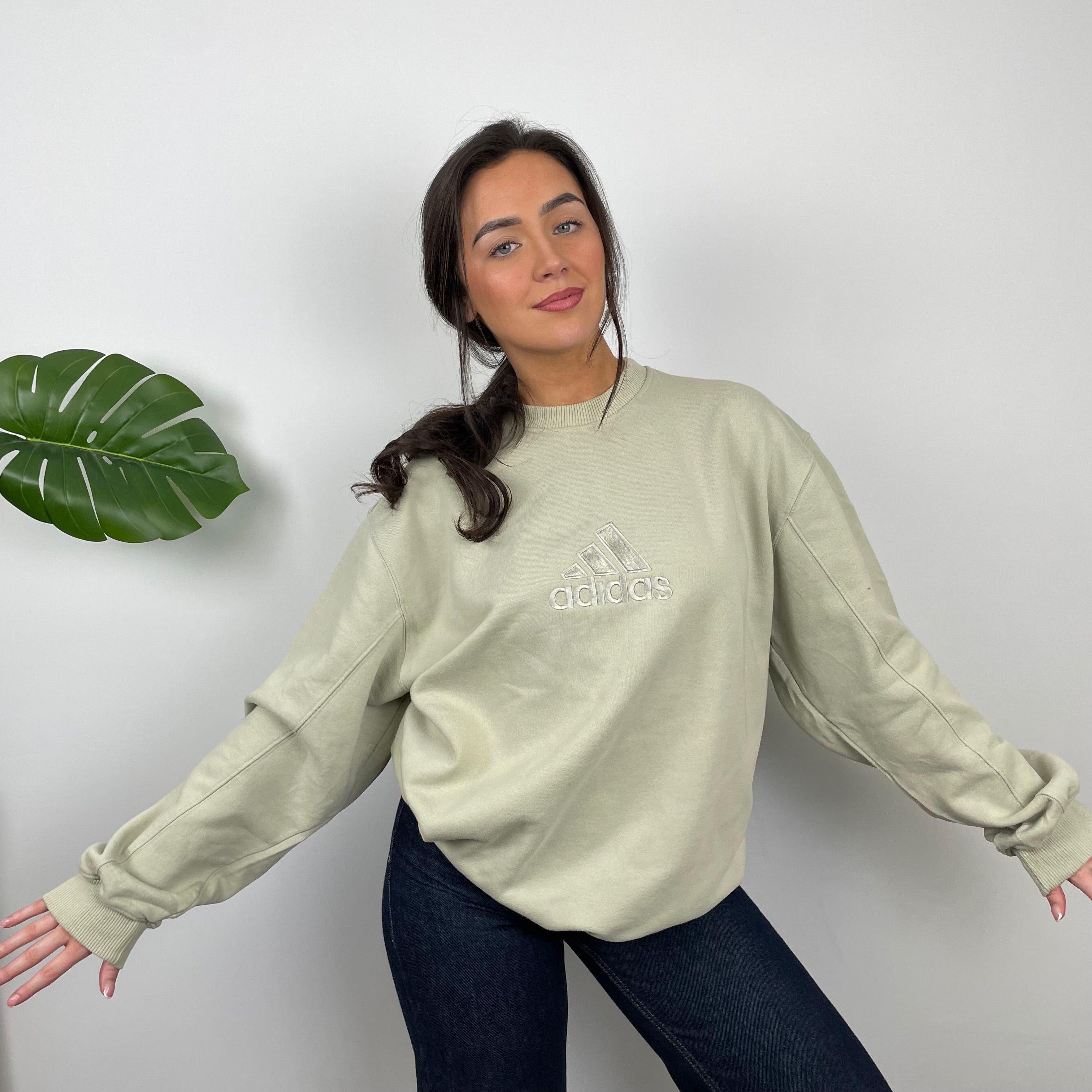 Adidas Sage Embroidered Spell Out Sweatshirt (XXL)