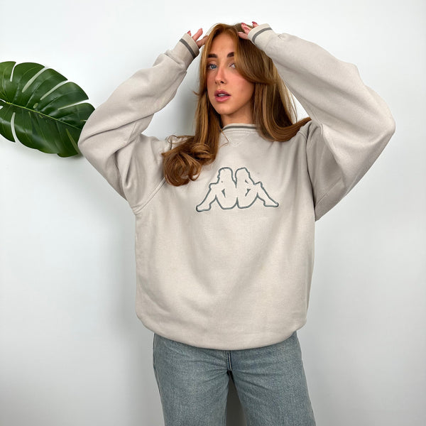 Kappa Tan Embroidered Logo Sweatshirt (M)