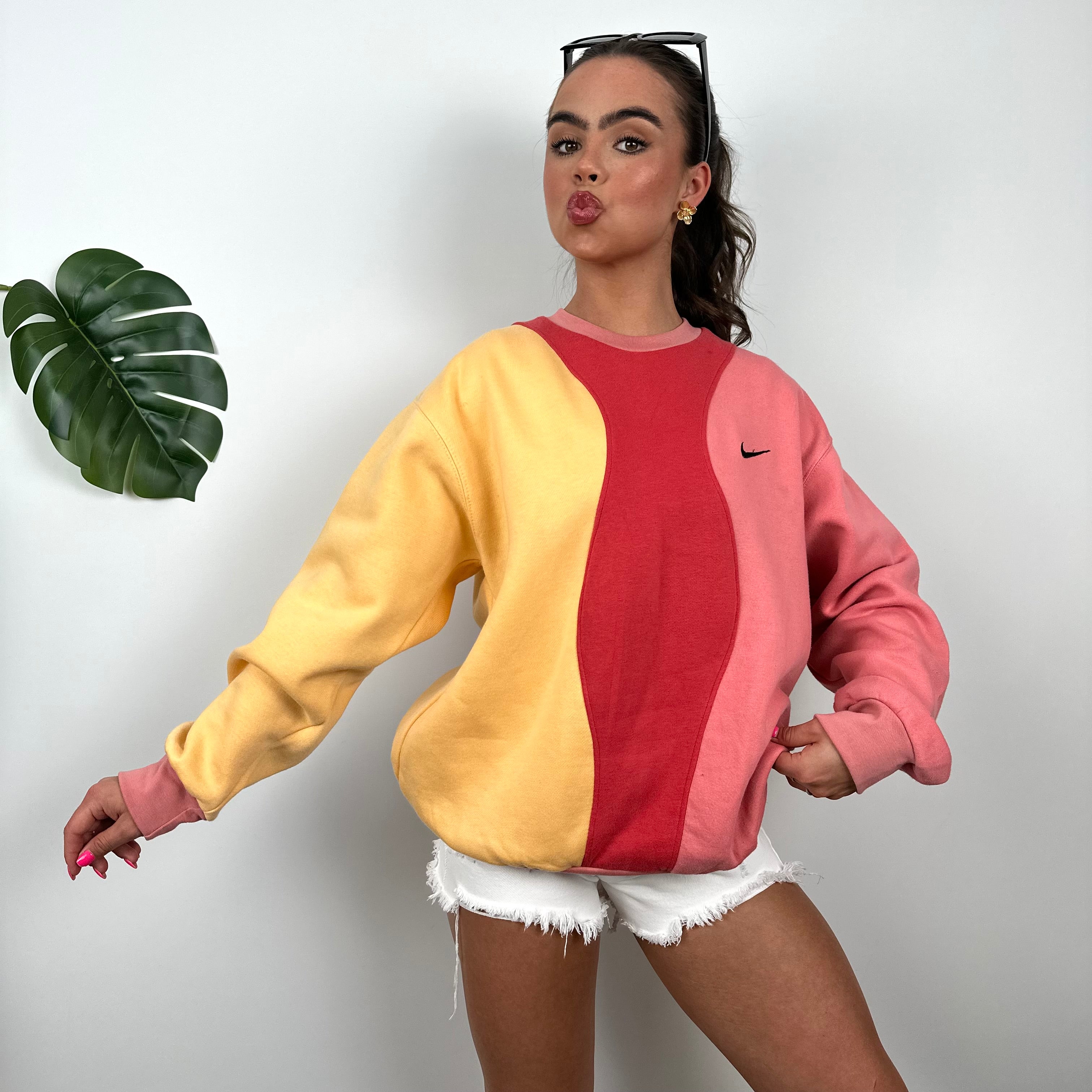 Nike Multi Coloured Embroidered Swoosh Sweatshirt (M)