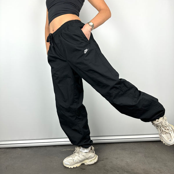 Nike Black Embroidered Spell Out Track Pants (L)