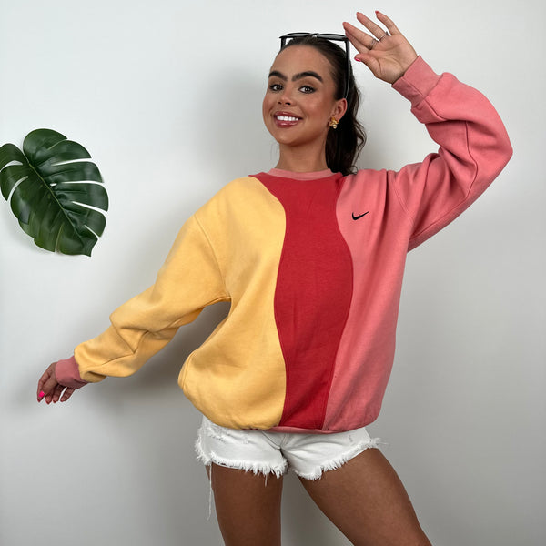 Nike Multi Coloured Embroidered Swoosh Sweatshirt (M)